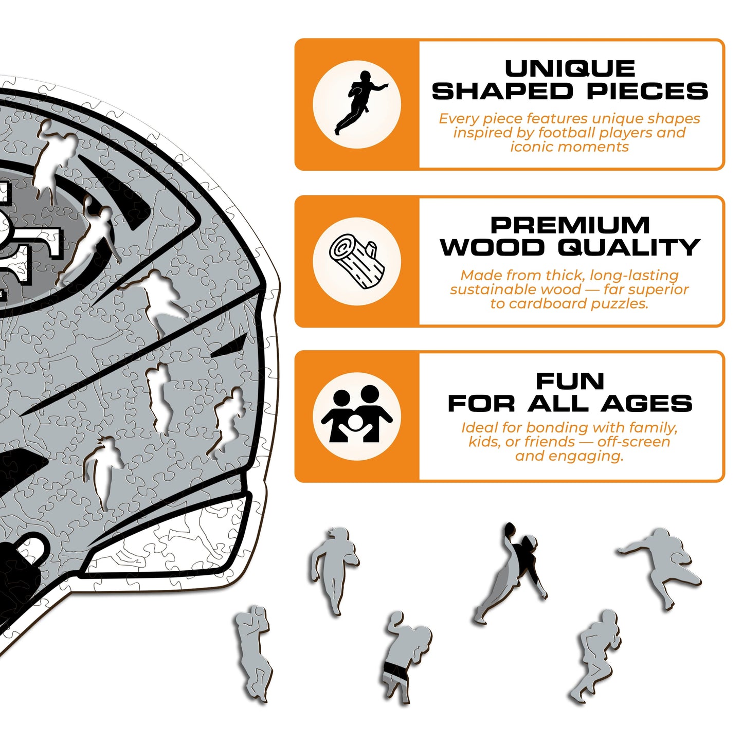 San Francisco 49ers™ Helmet - Wooden Puzzle