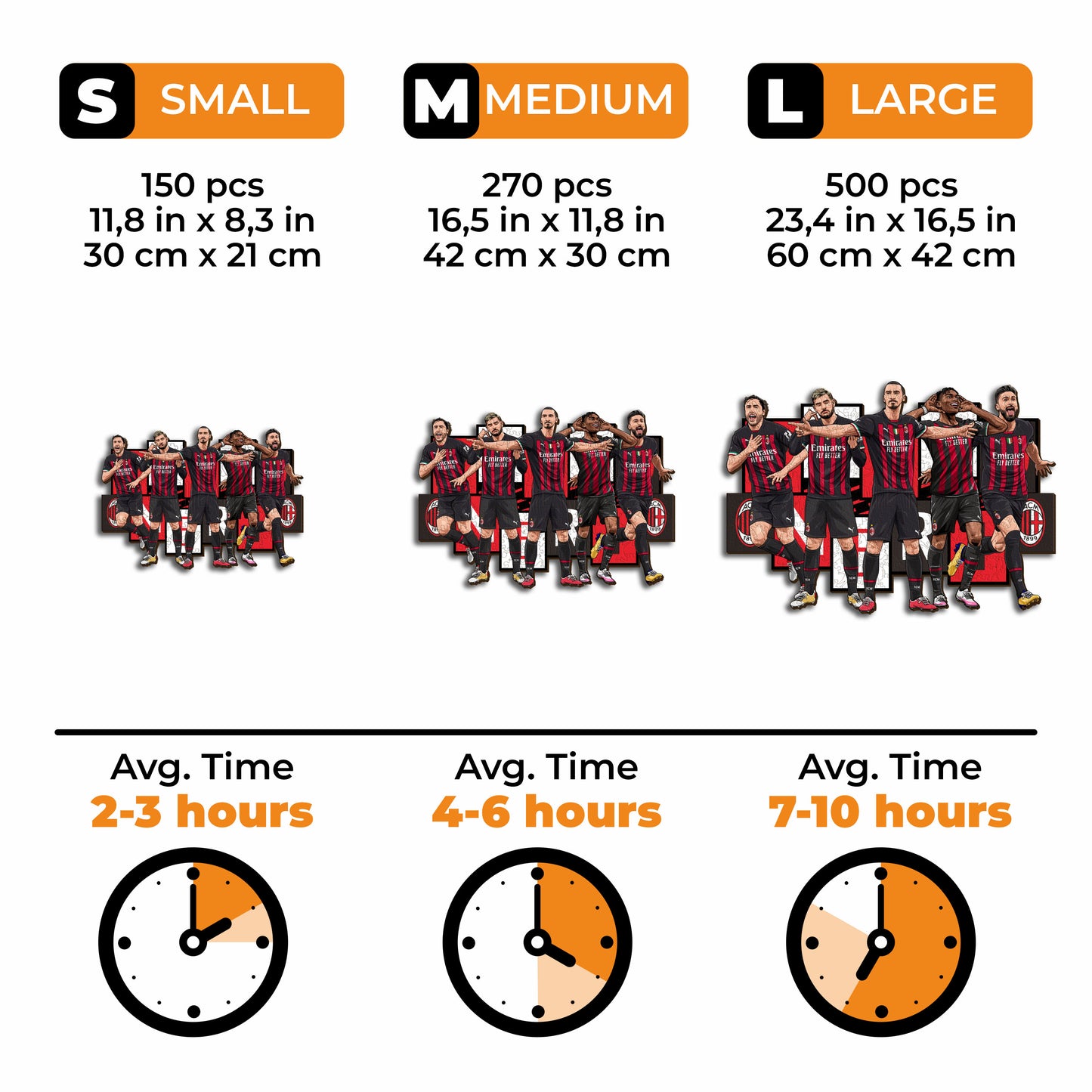 AC Milan® 5 Players - Wooden Puzzle (LIMITED EDITION)