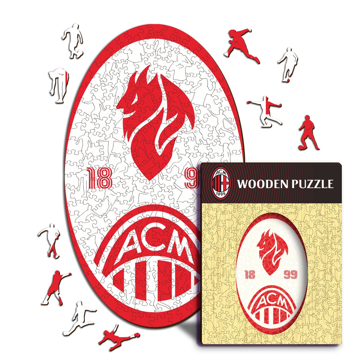 AC Milan® Retro Crest - Wooden Puzzle