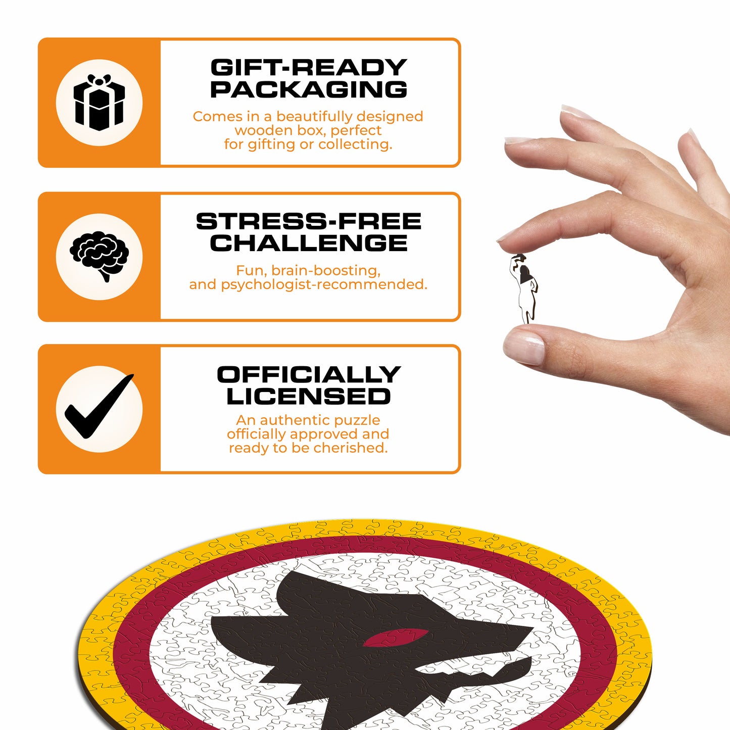 AS Roma® 2nd Crest - Wooden Puzzle