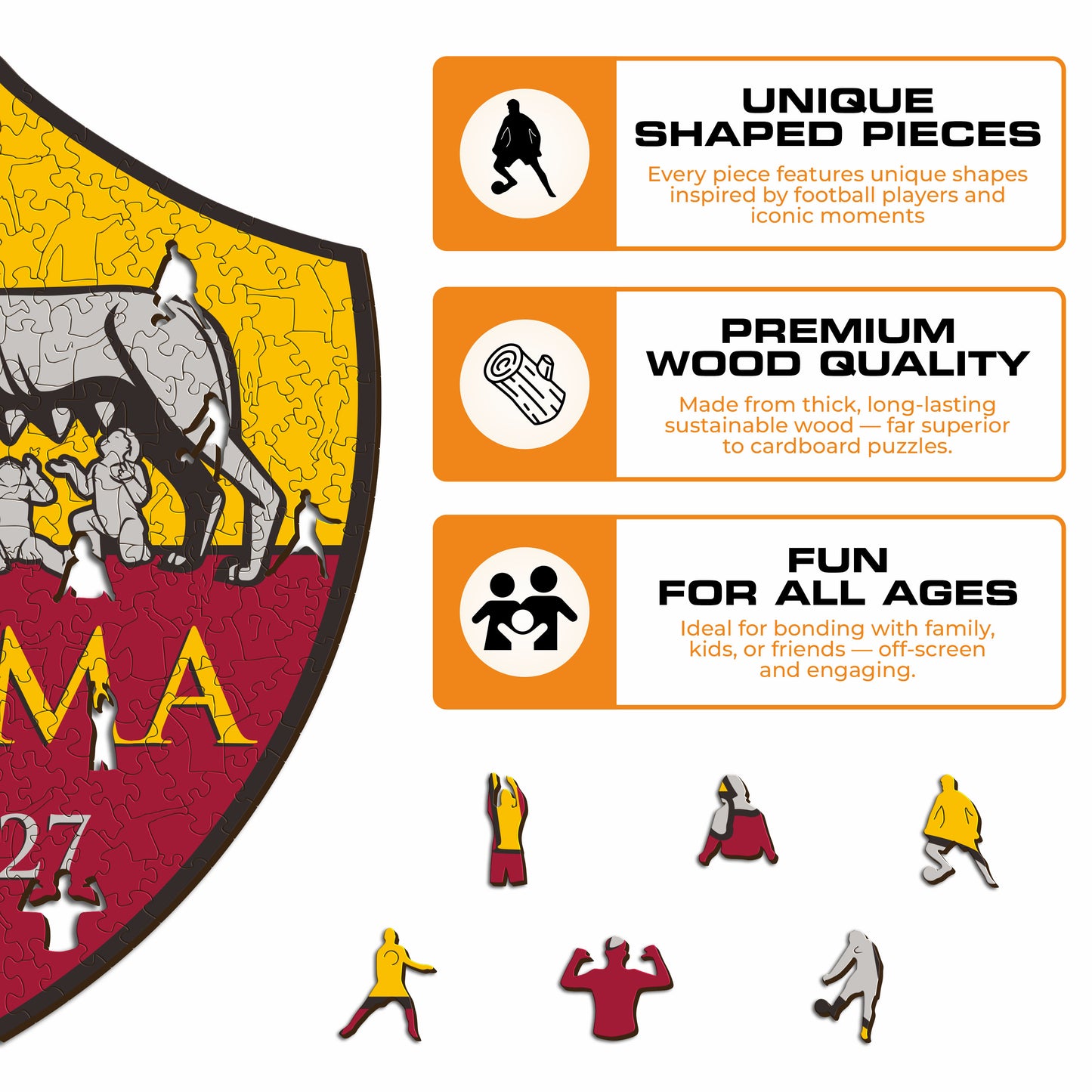 AS Roma® Crest - Official Wooden Puzzle