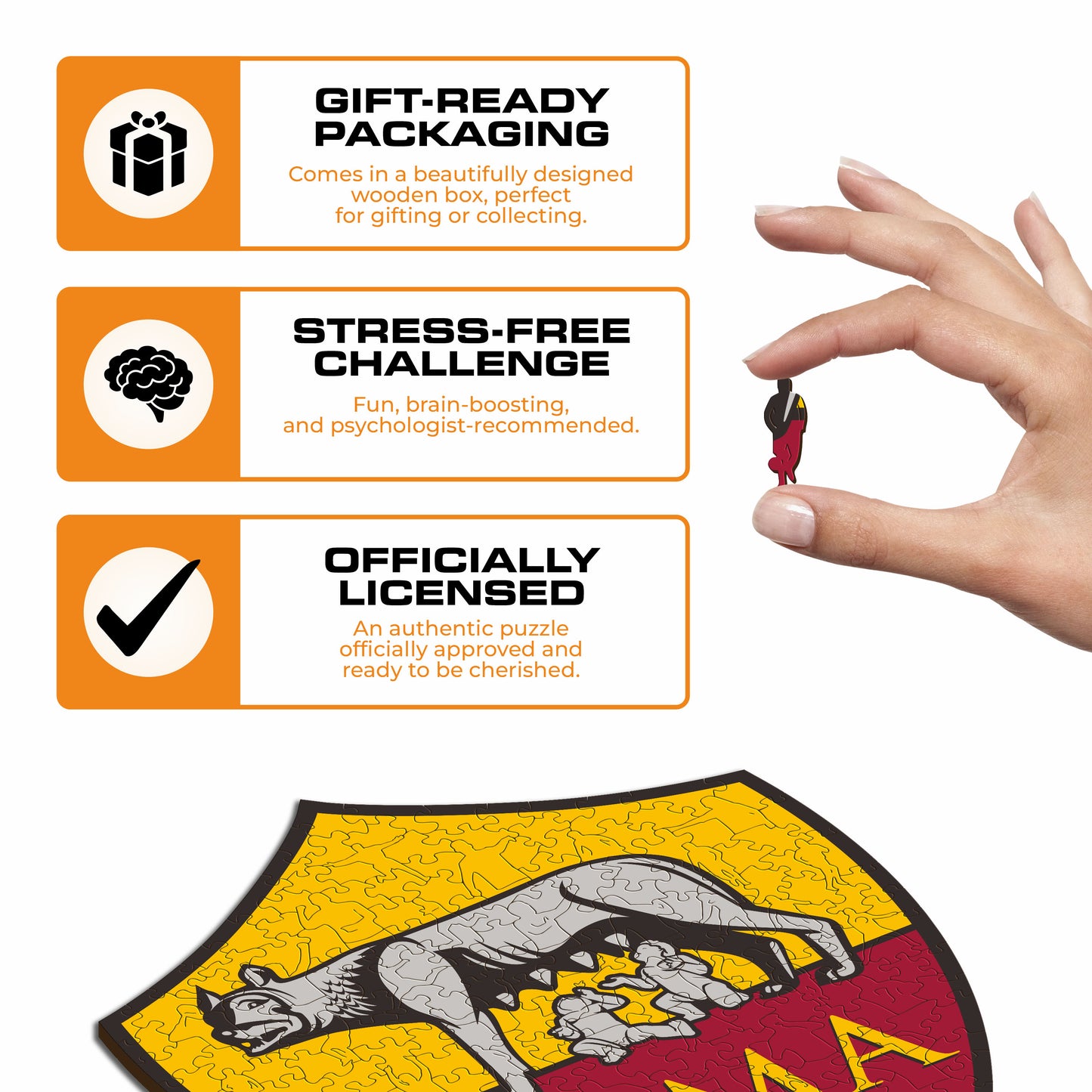 AS Roma® Crest - Official Wooden Puzzle
