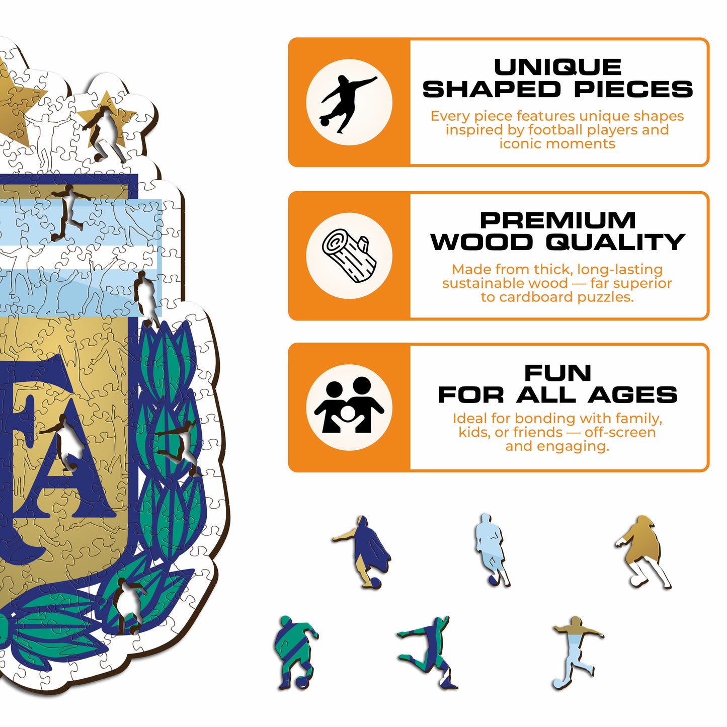 Argentina Football Association® Crest - Wooden Puzzle