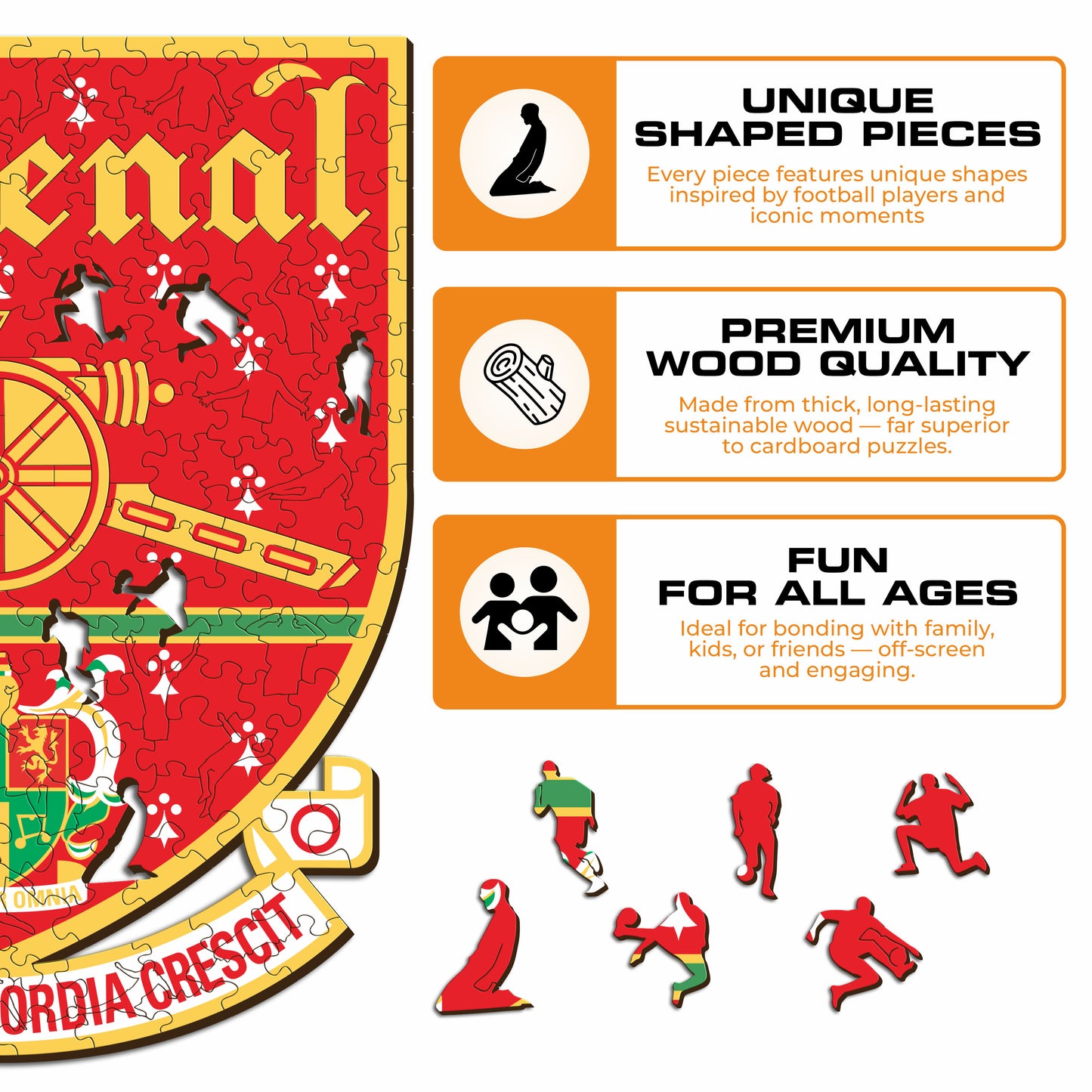 Arsenal FC® Retro Crest - Wooden Puzzle