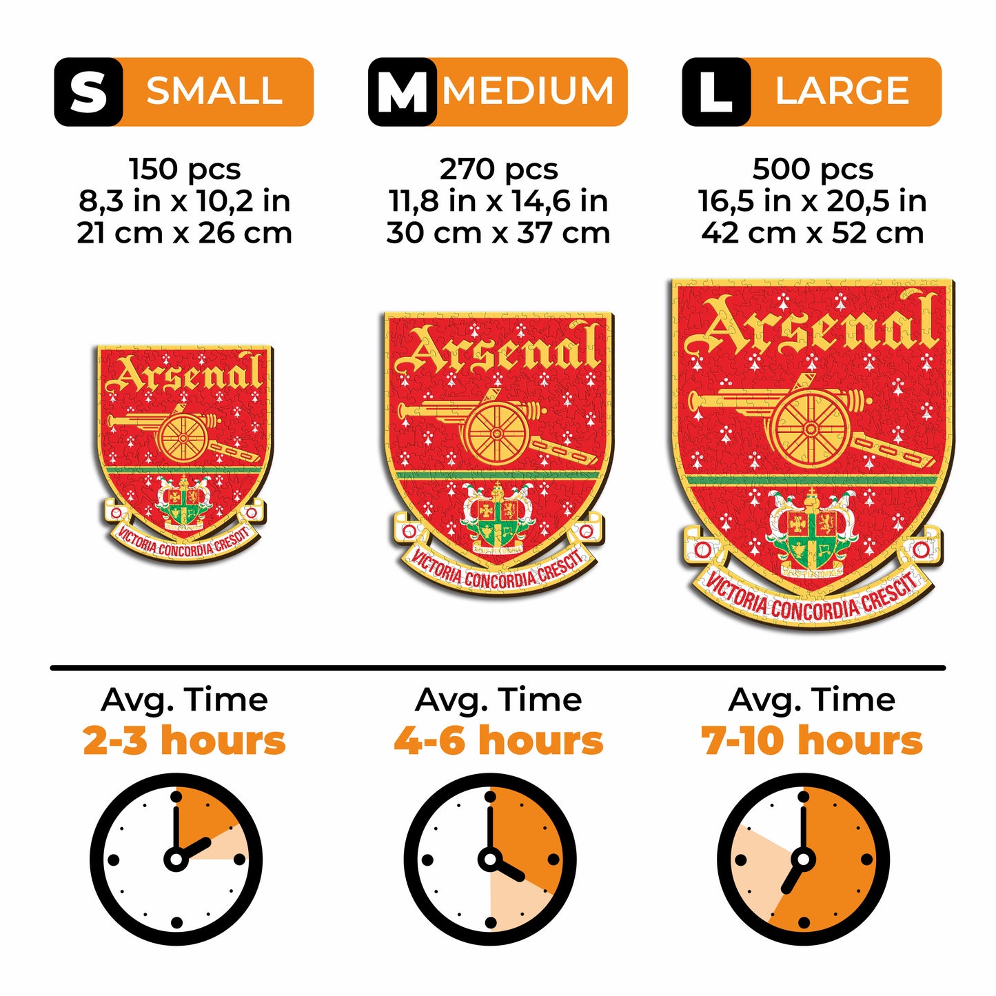Arsenal FC® Retro Crest - Wooden Puzzle