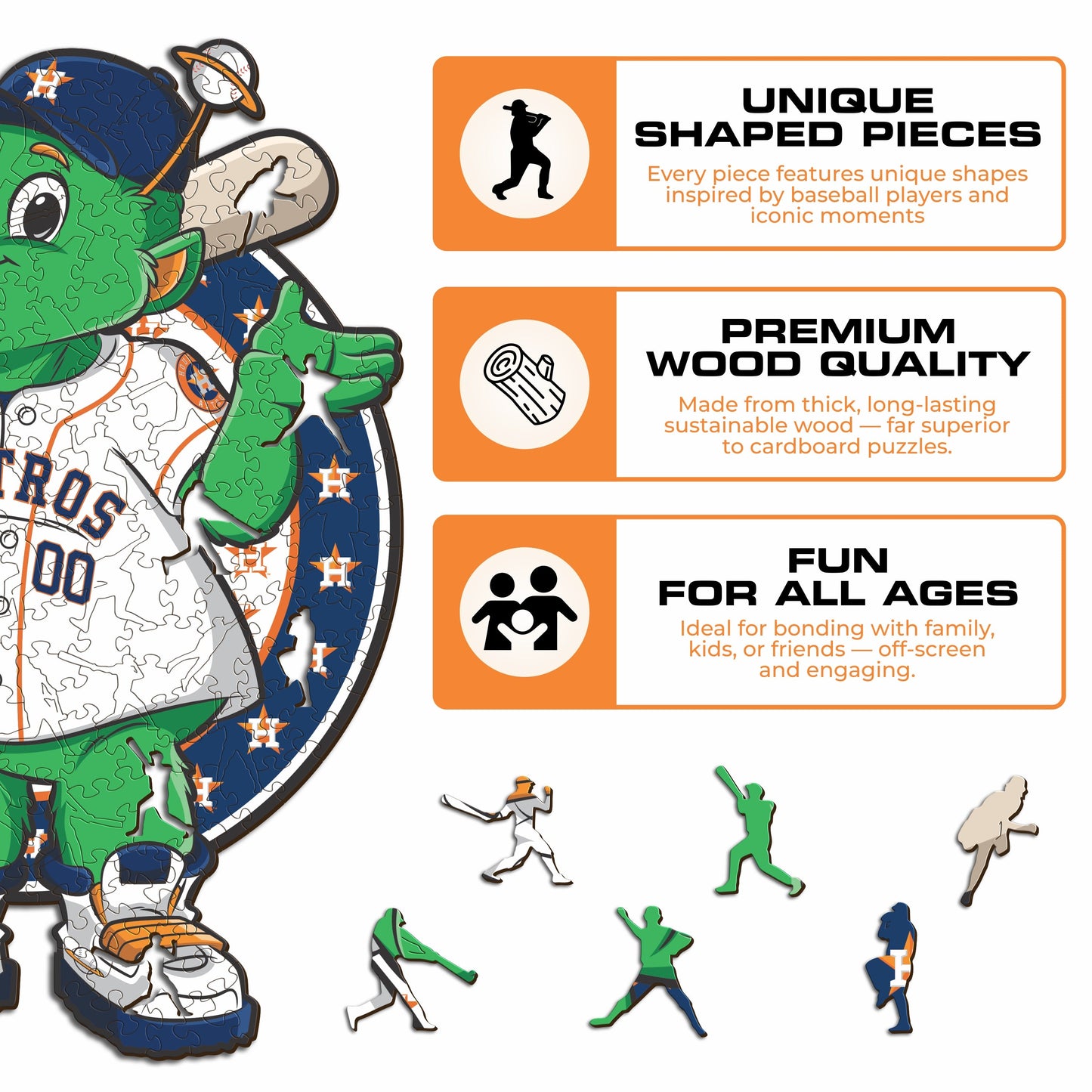 Houston Astros™ Mascot - Wooden Puzzle