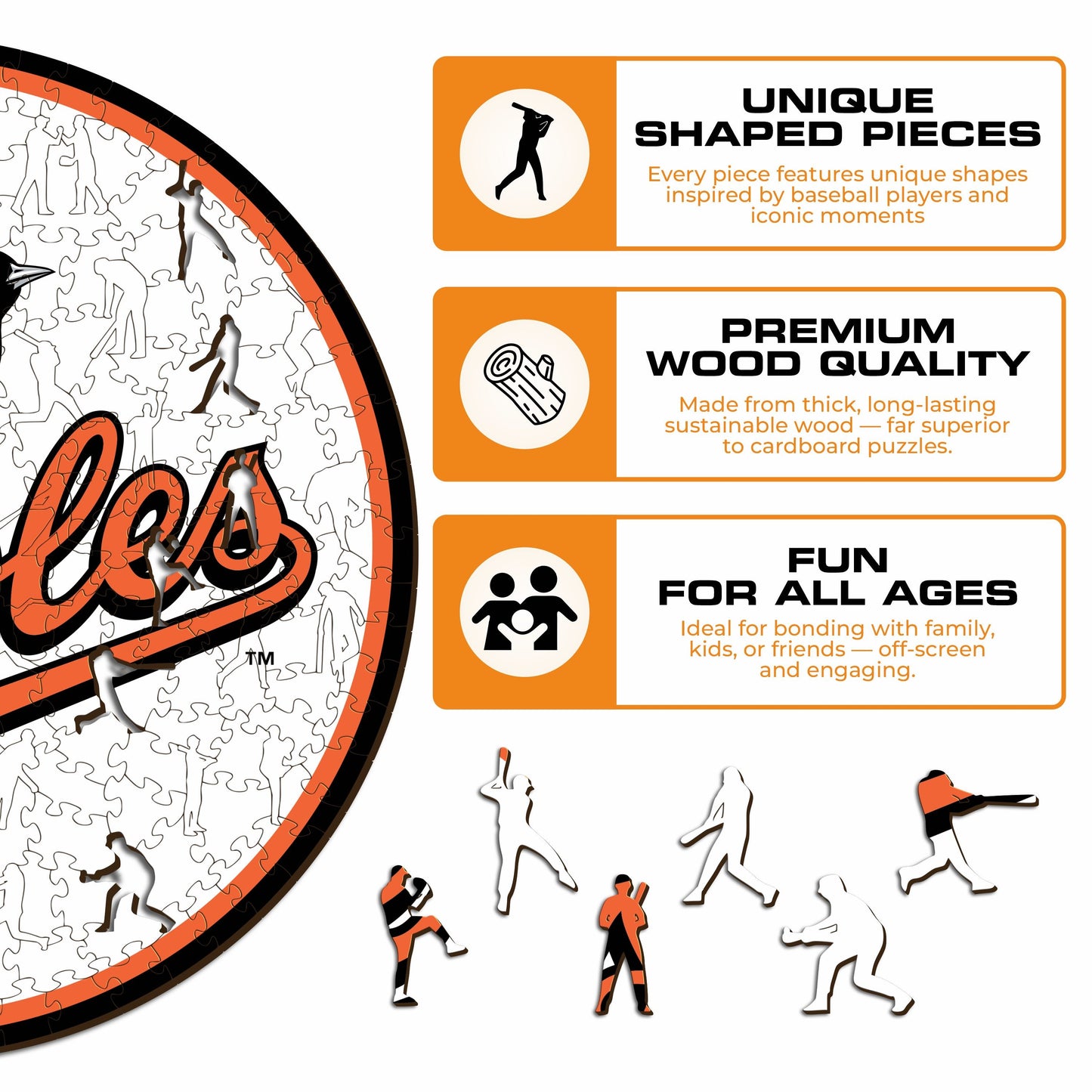 Baltimore Orioles™ Crest - Wooden Puzzle