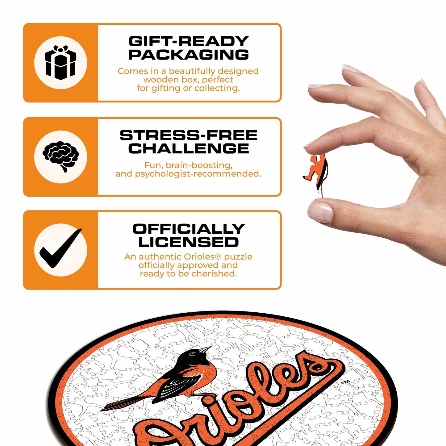 Baltimore Orioles™ Crest - Wooden Puzzle