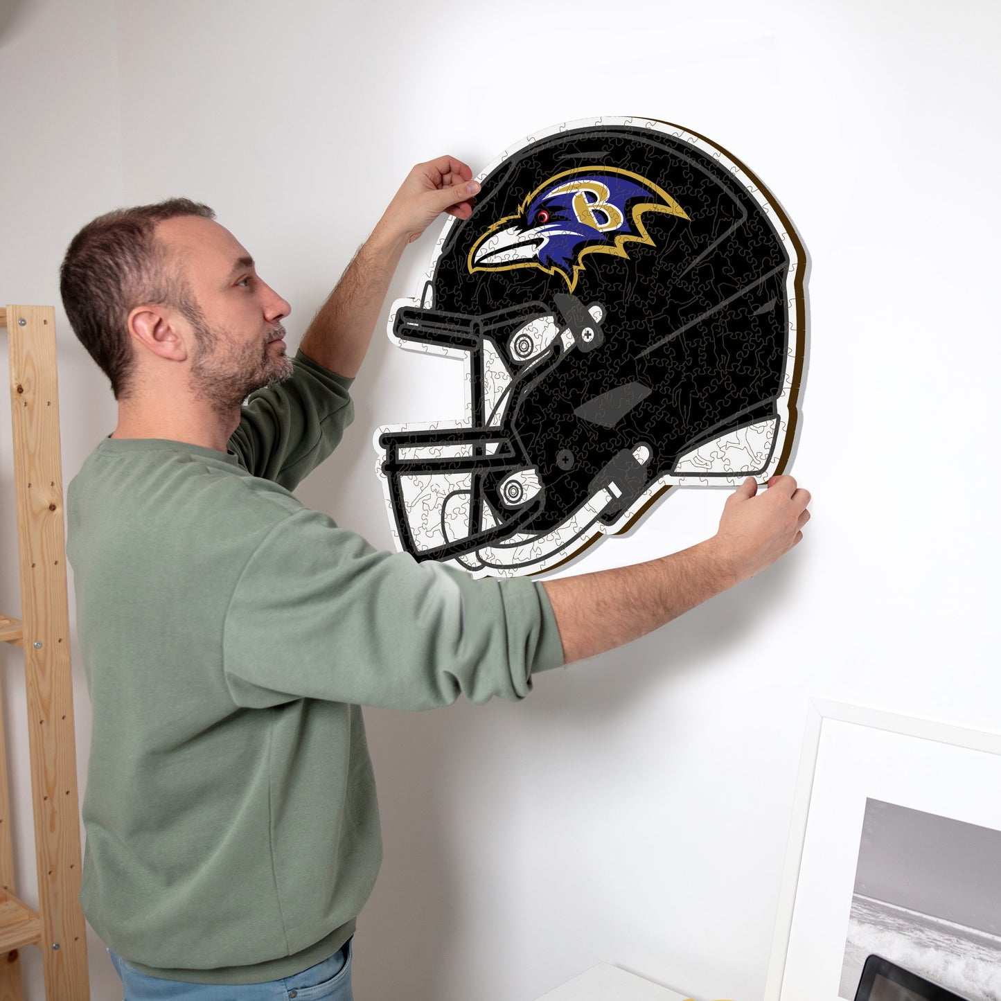 Baltimore Ravens™ Helmet - Wooden Puzzle