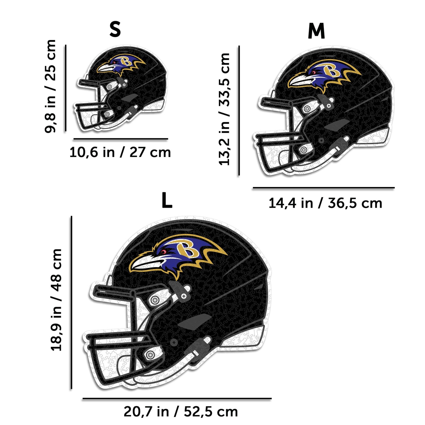 Baltimore Ravens™ Helmet - Wooden Puzzle