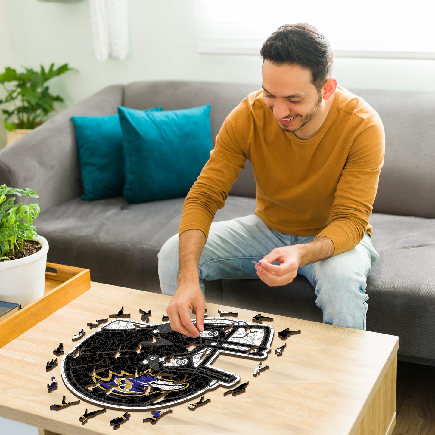 Baltimore Ravens™ Helmet - Wooden Puzzle