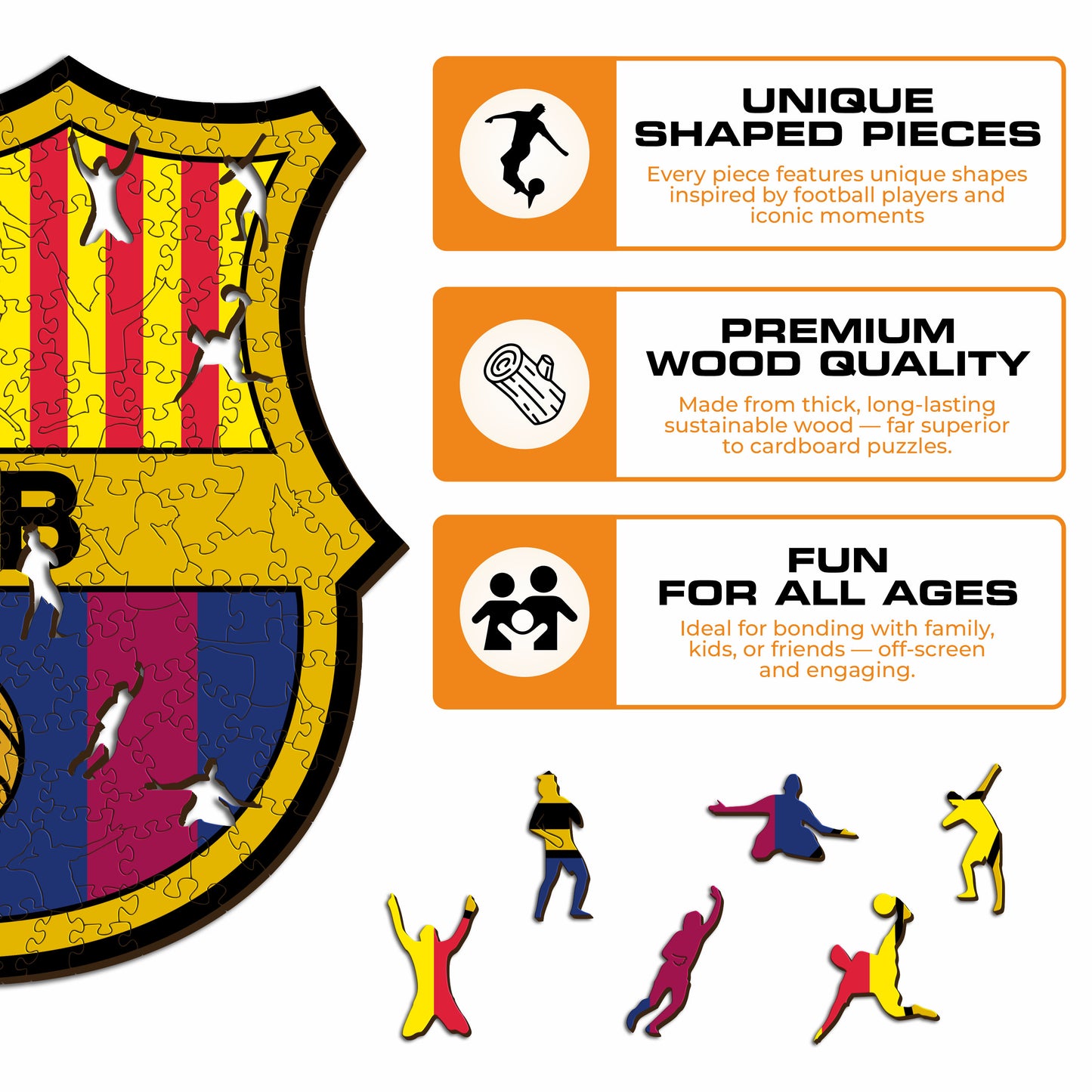 FC Barcelona® Crest - Wooden Puzzle