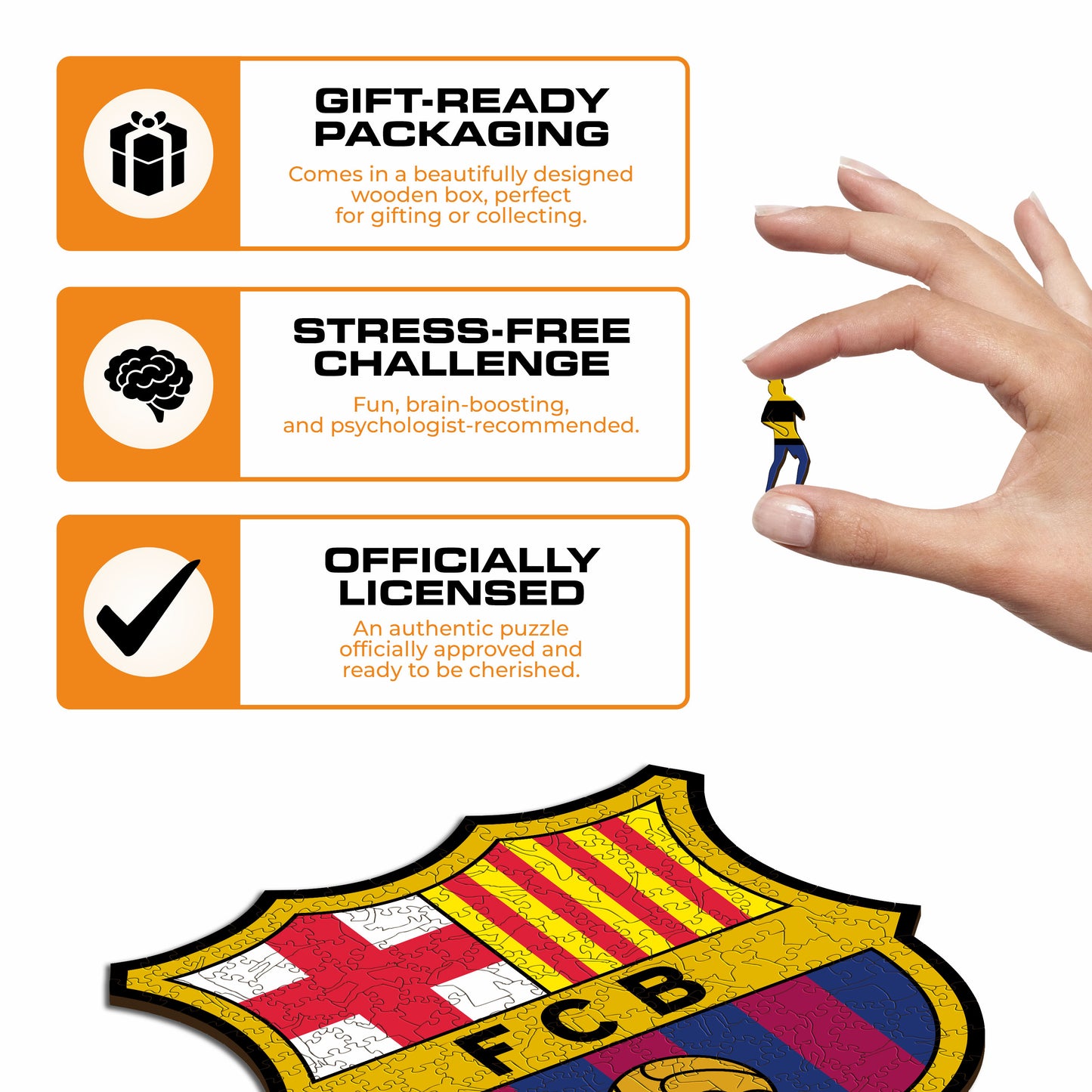 FC Barcelona® Crest - Wooden Puzzle