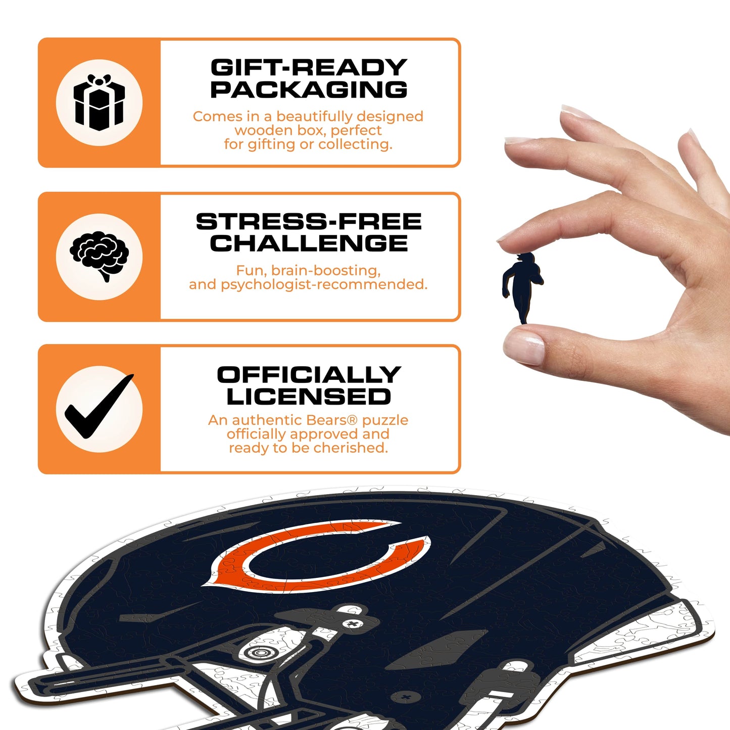 Chicago Bears™ Helmet - Wooden Puzzle