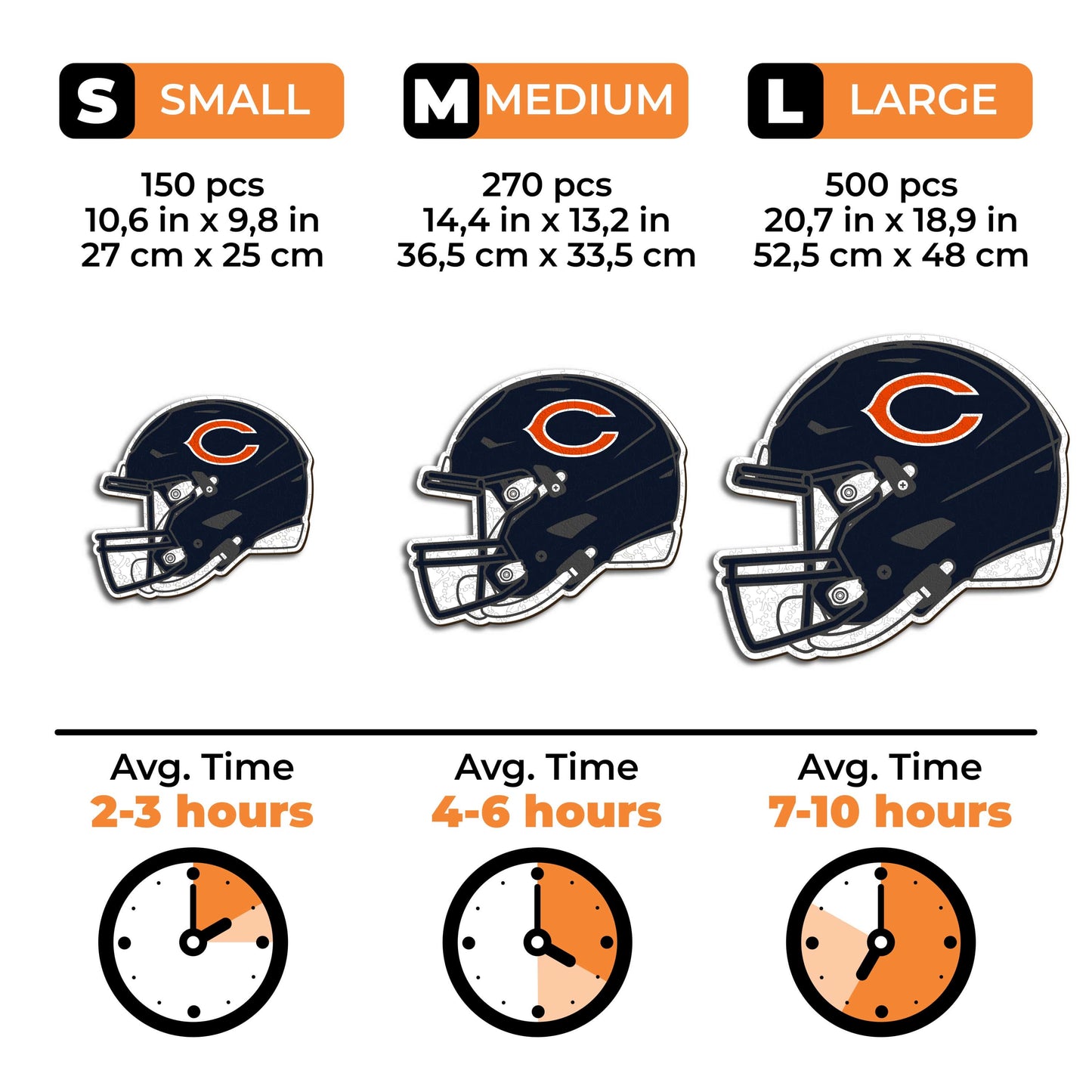 Chicago Bears™ Helmet - Wooden Puzzle