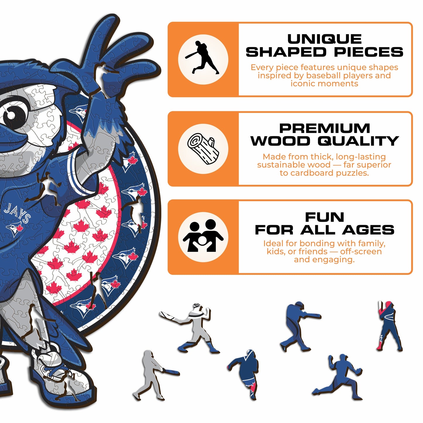 Toronto Blue Jays™ Mascot - Wooden Puzzle