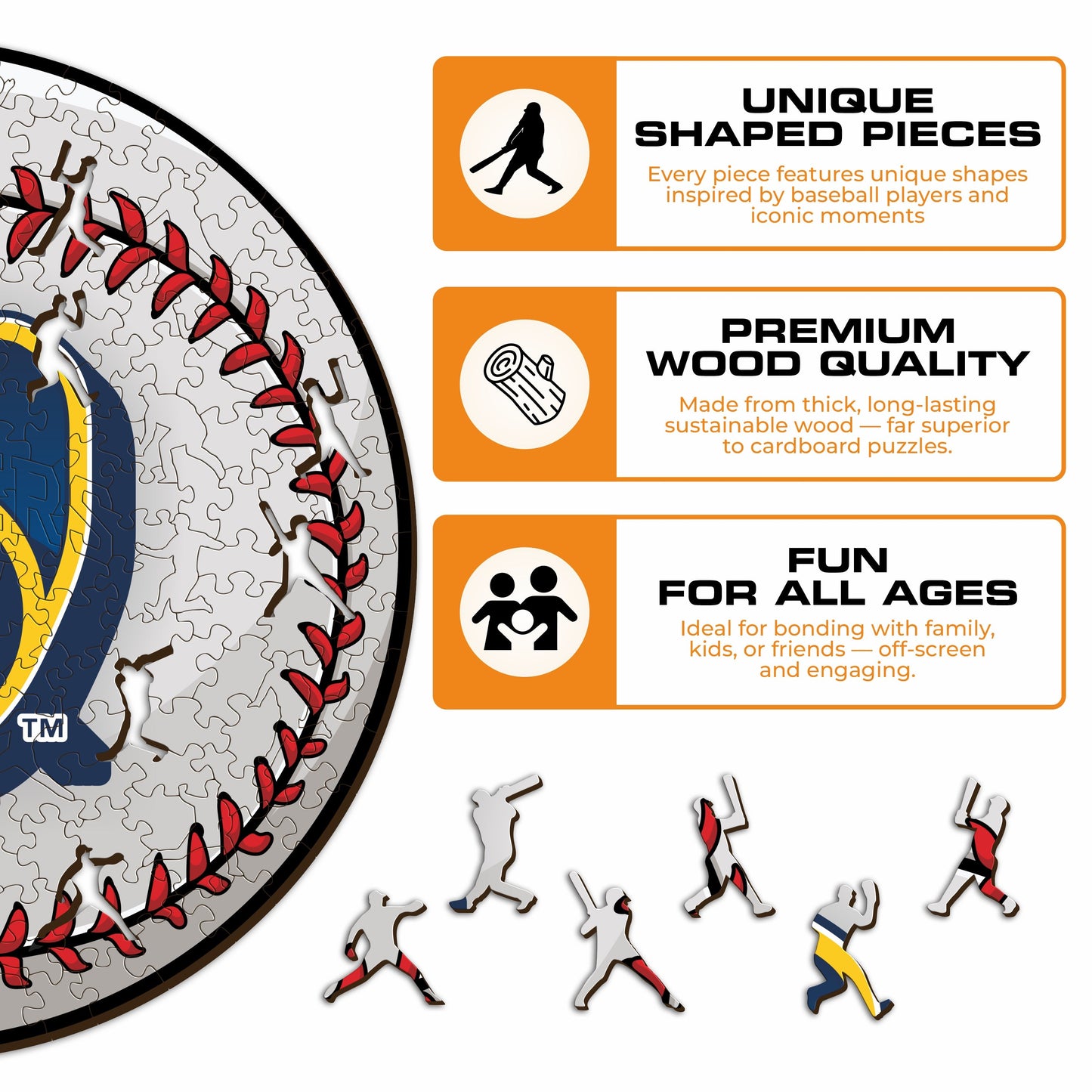 Milwaukee Brewers™ - Wooden Puzzle