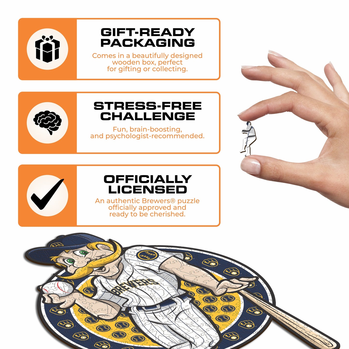 Milwaukee Brewers™ Mascot - Wooden Puzzle
