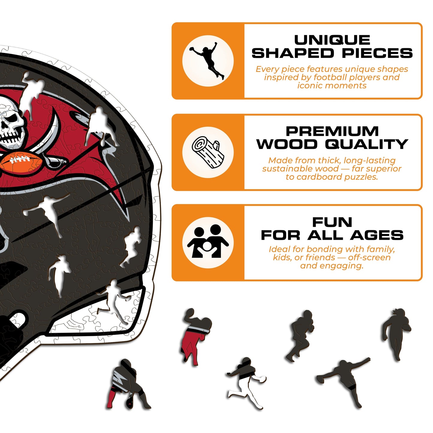 Tampa Bay Buccaneers™ Helmet - Wooden Puzzle