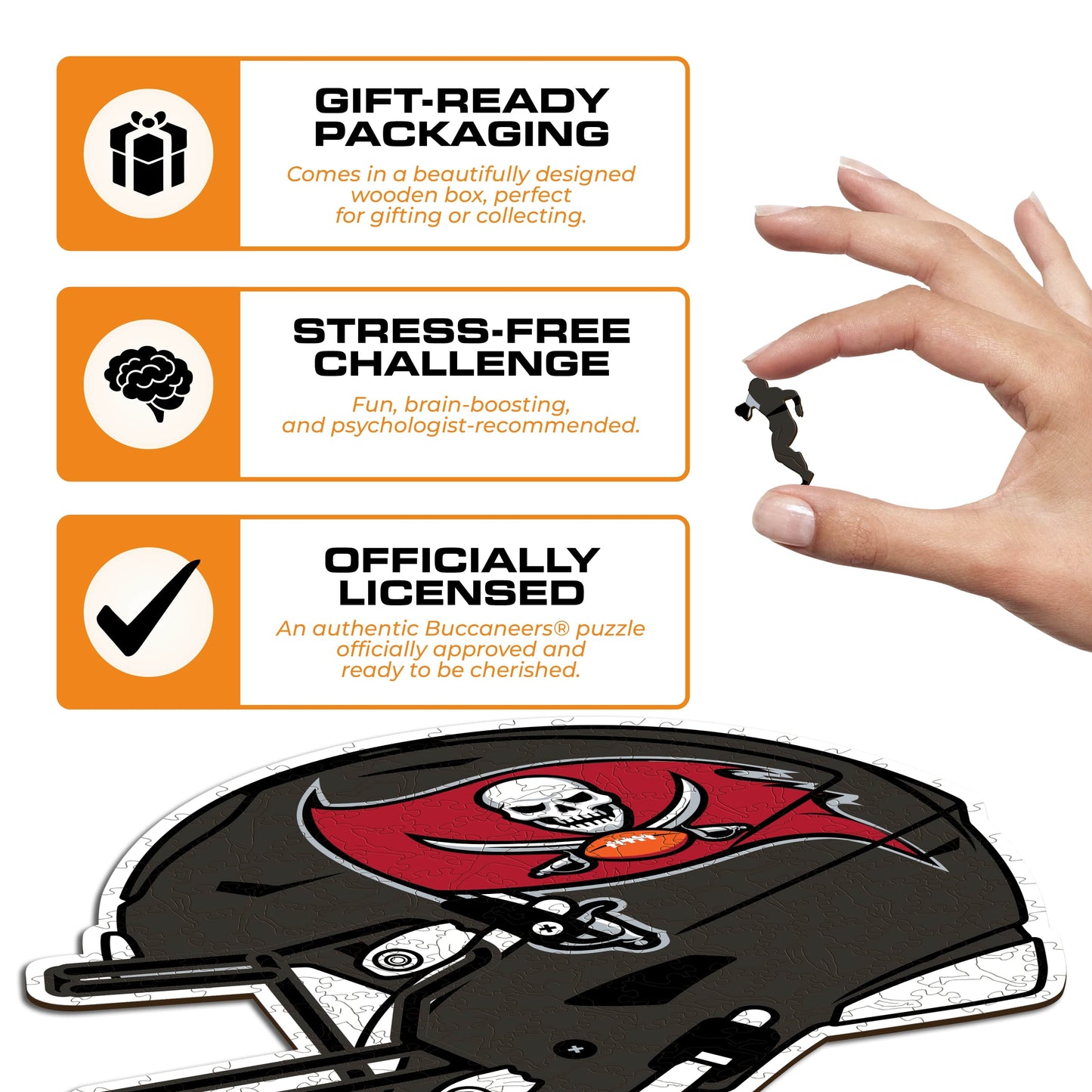 Tampa Bay Buccaneers™ Helmet - Wooden Puzzle