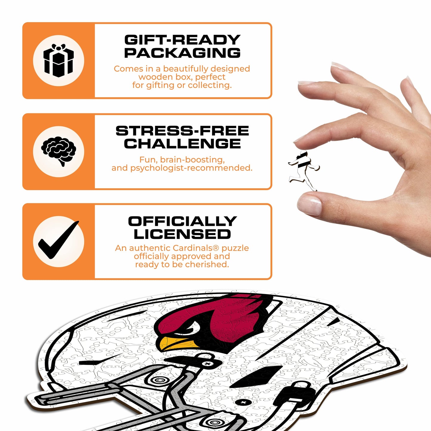 Arizona Cardinals™ Helmet - Wooden Puzzle