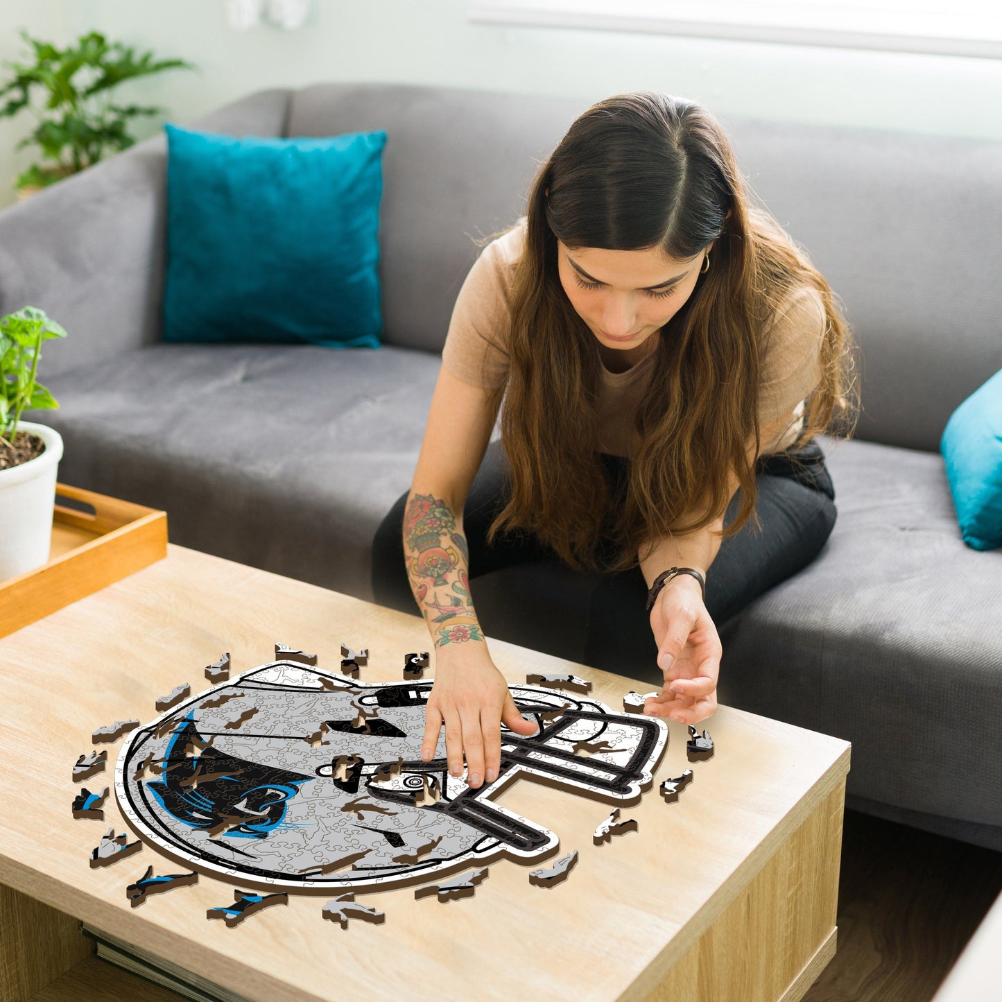Carolina Panthers™ Helmet - Wooden Puzzle