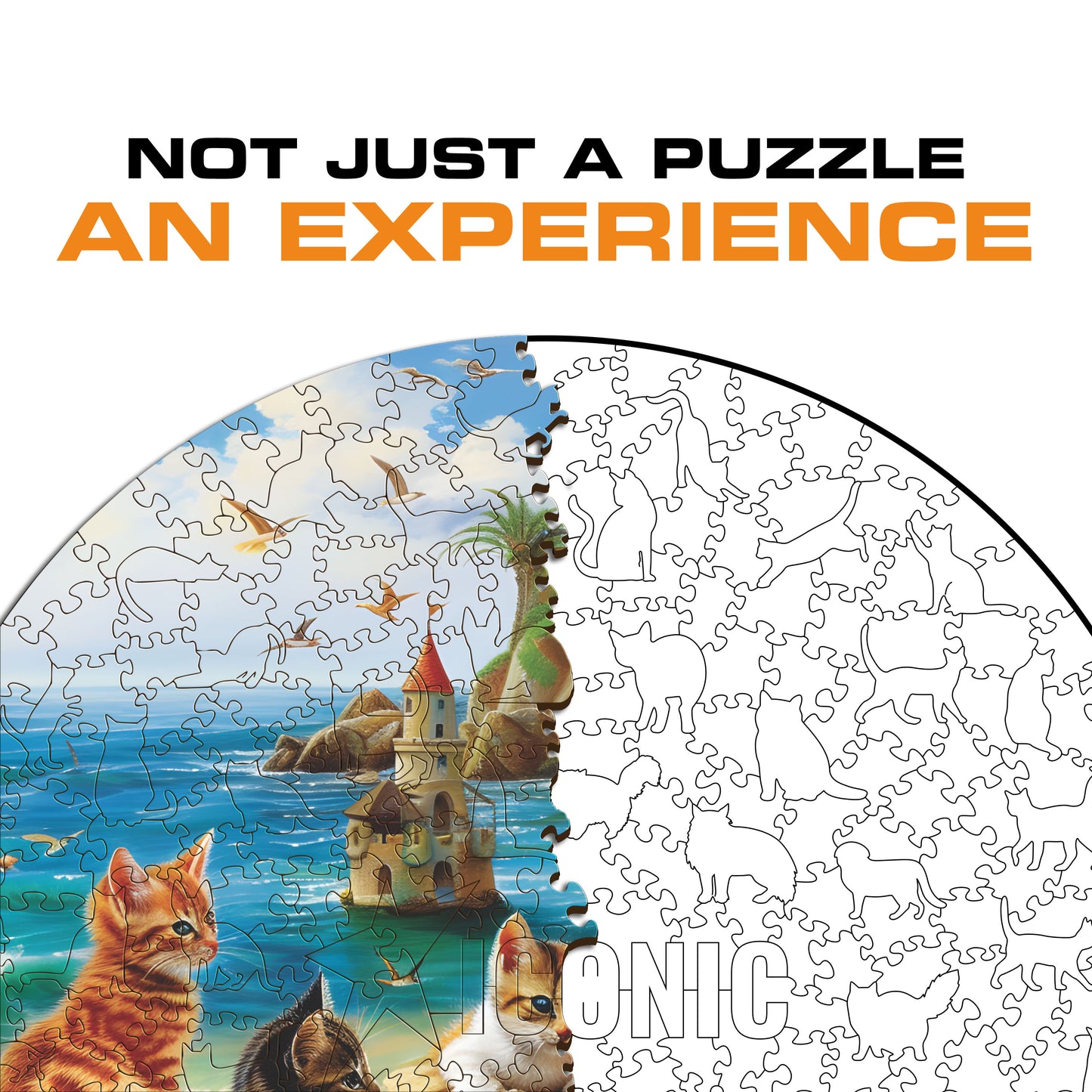 Kittens at the seaside - Wooden Puzzle
