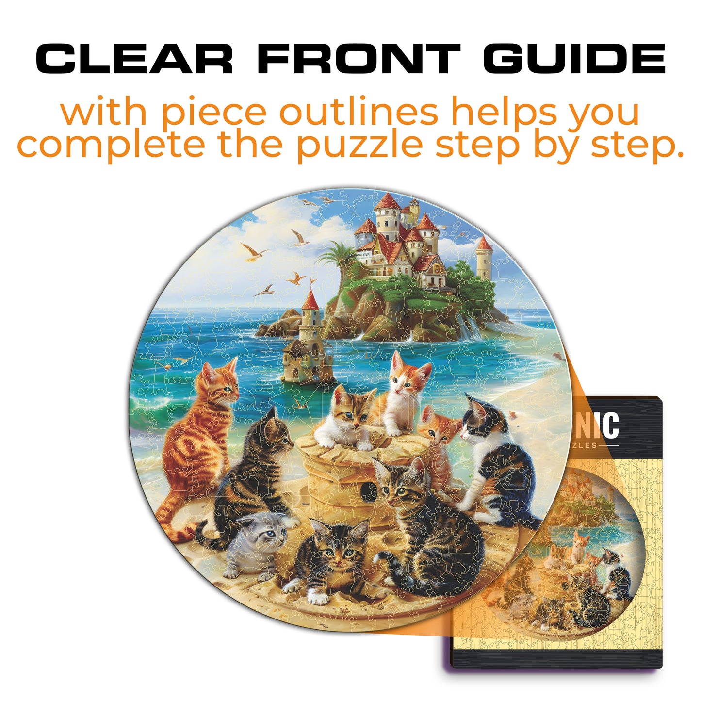 Kittens at the seaside - Wooden Puzzle