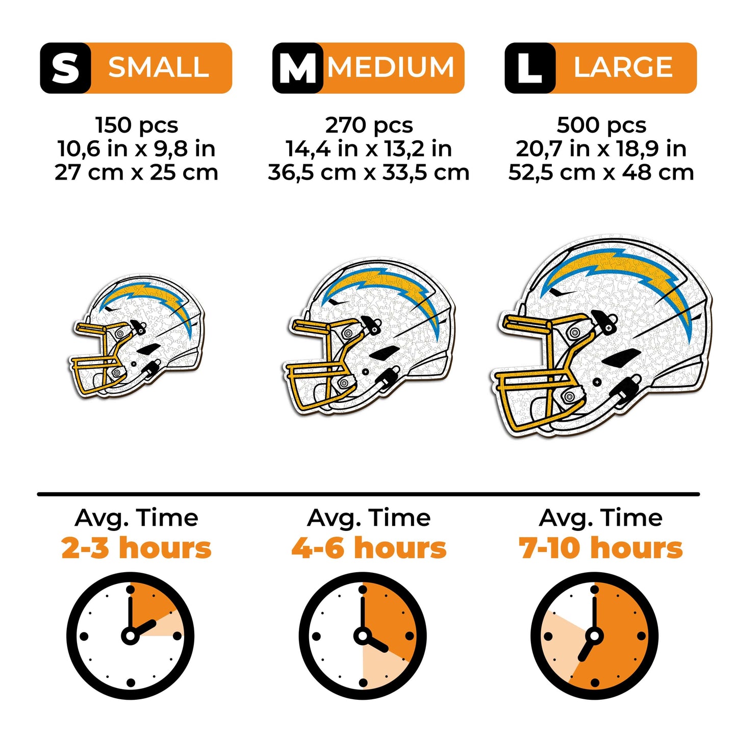 Los Angeles Chargers™ Helmet - Wooden Puzzle