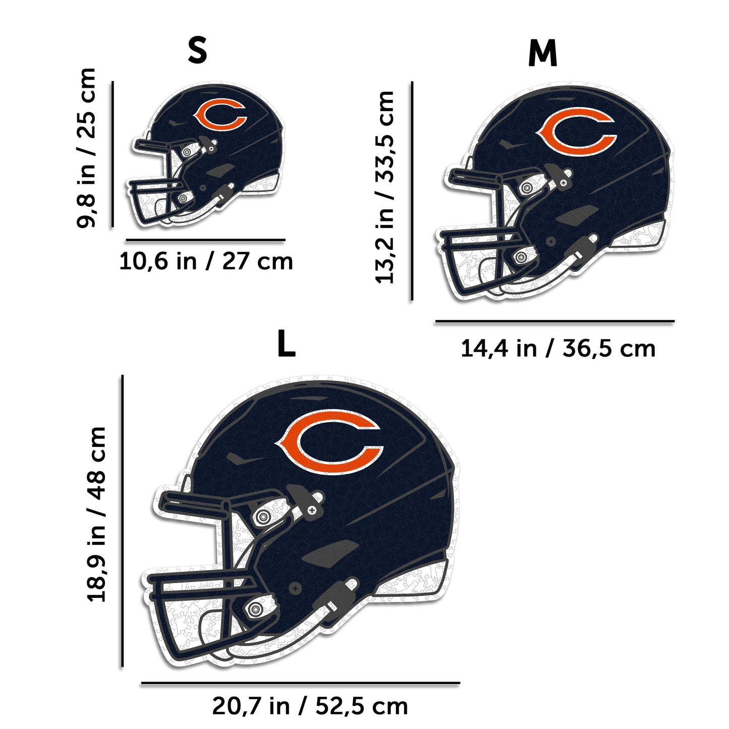 Chicago Bears™ Helmet - Wooden Puzzle