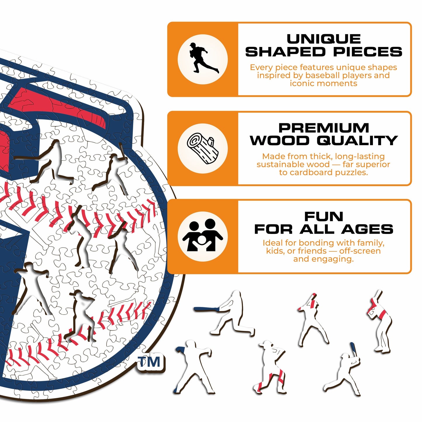 Cleveland Guardians™ Crest - Wooden Puzzle