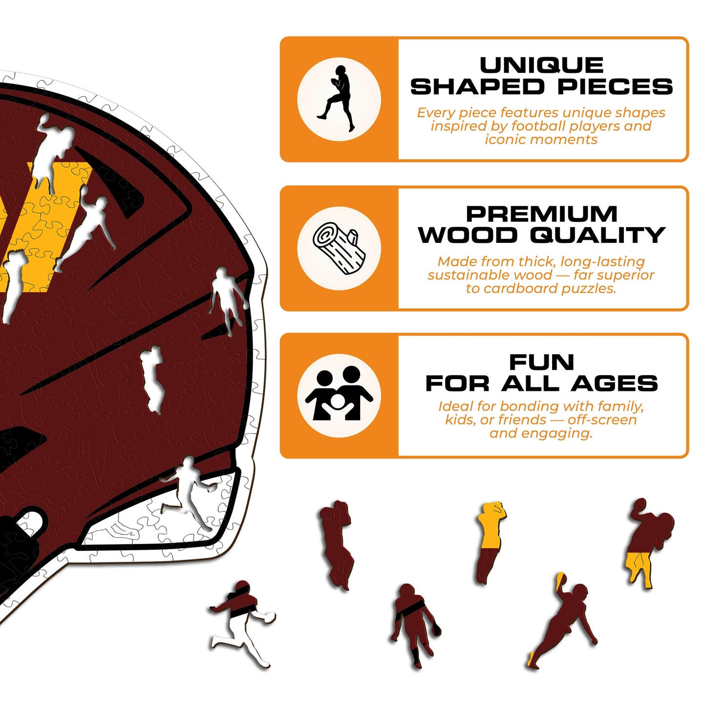 Washington Commanders™ Helmet - Wooden Puzzle