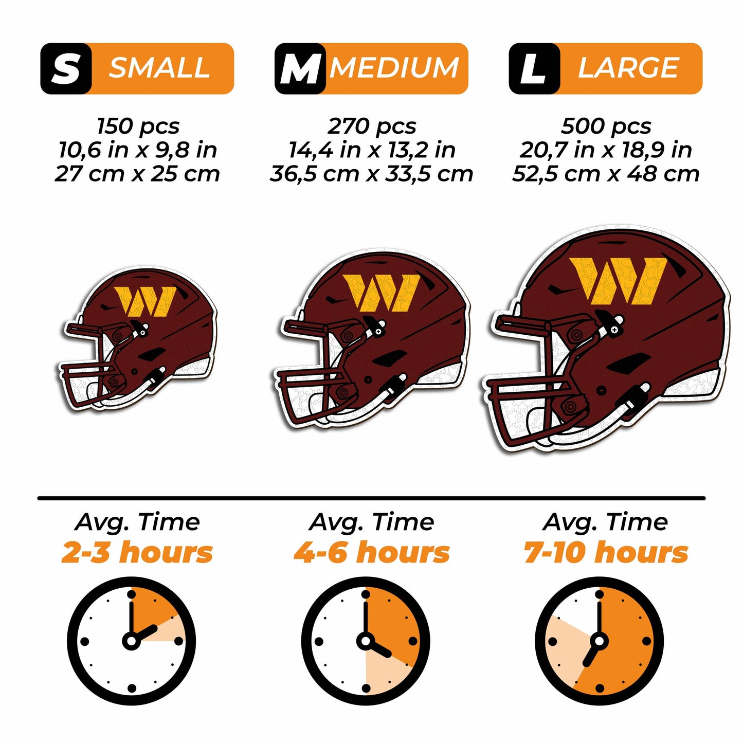 Washington Commanders™ Helmet - Wooden Puzzle