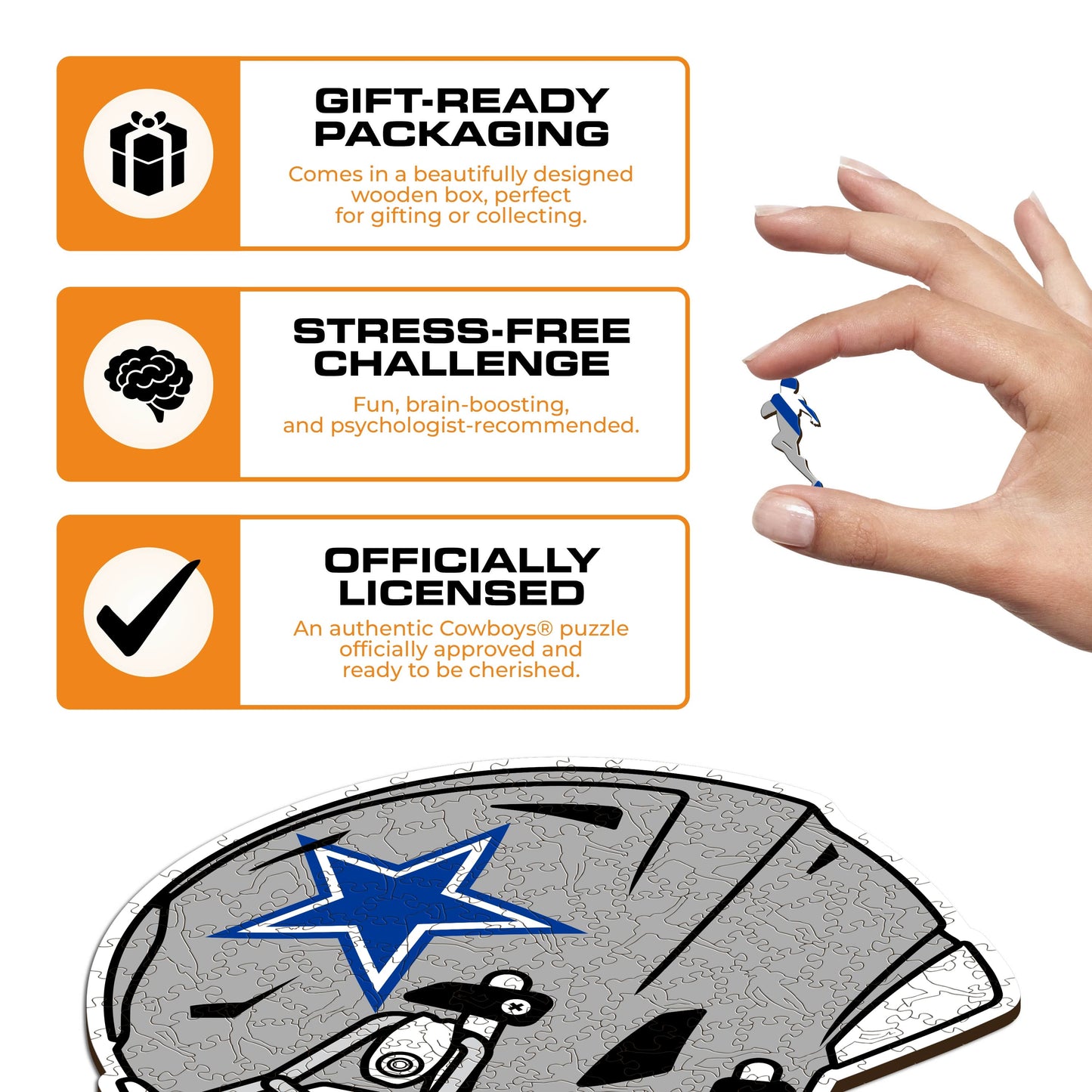 Dallas Cowboys™ Helmet - Wooden Puzzle
