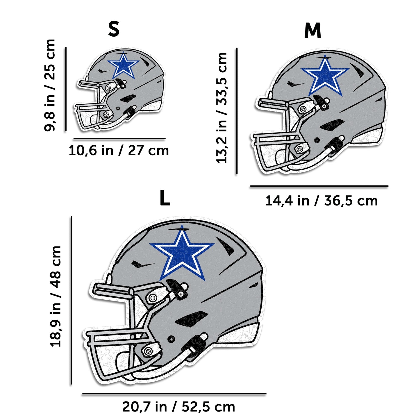 Dallas Cowboys™ Helmet - Wooden Puzzle