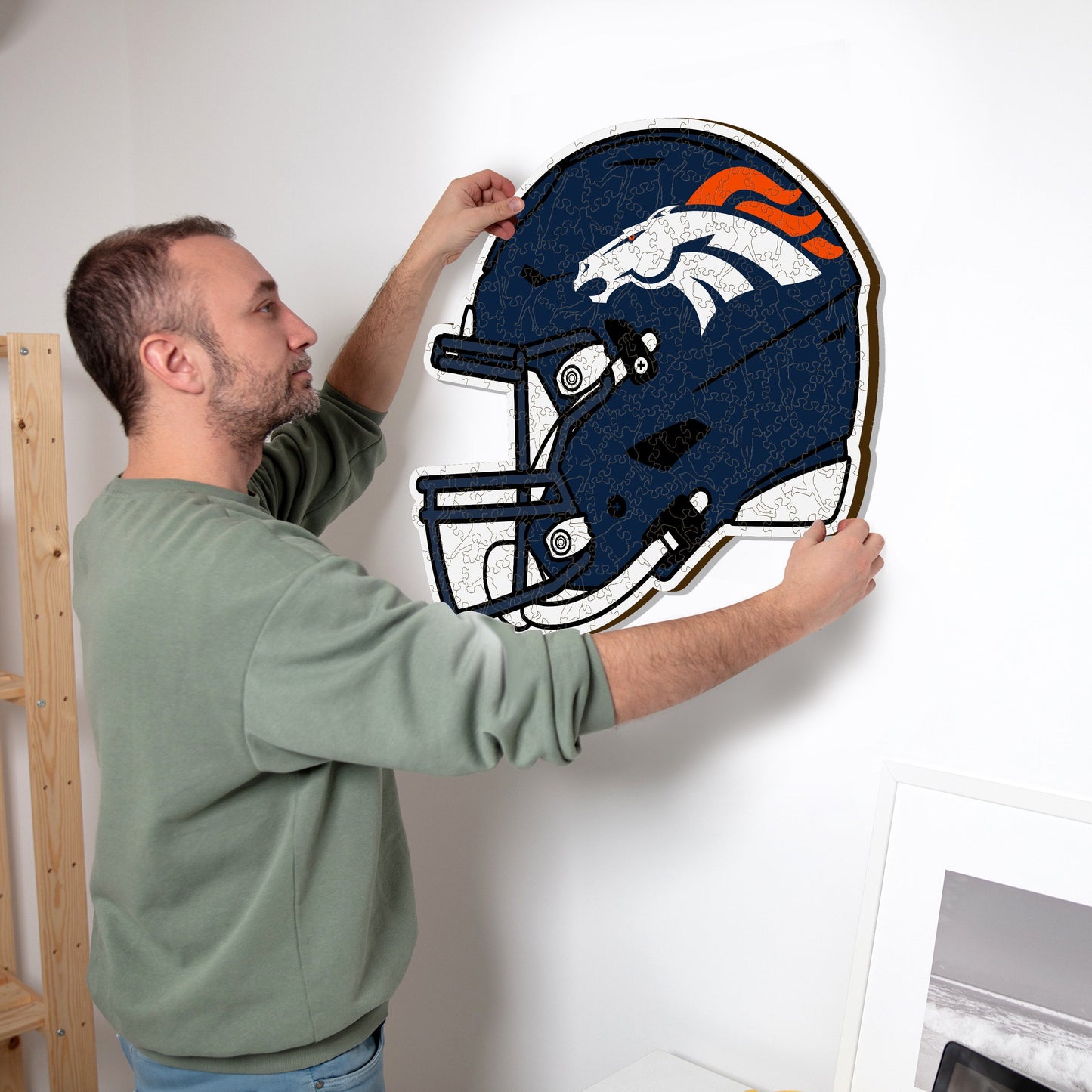 Denver Broncos™ Helmet - Wooden Puzzle