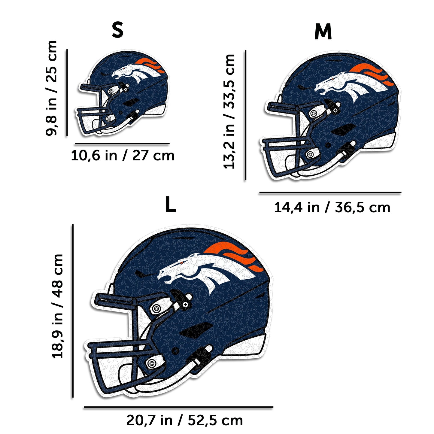 Denver Broncos™ Helmet - Wooden Puzzle