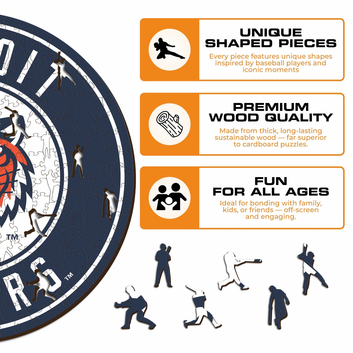 Detroit Tigers™ Crest - Wooden Puzzle