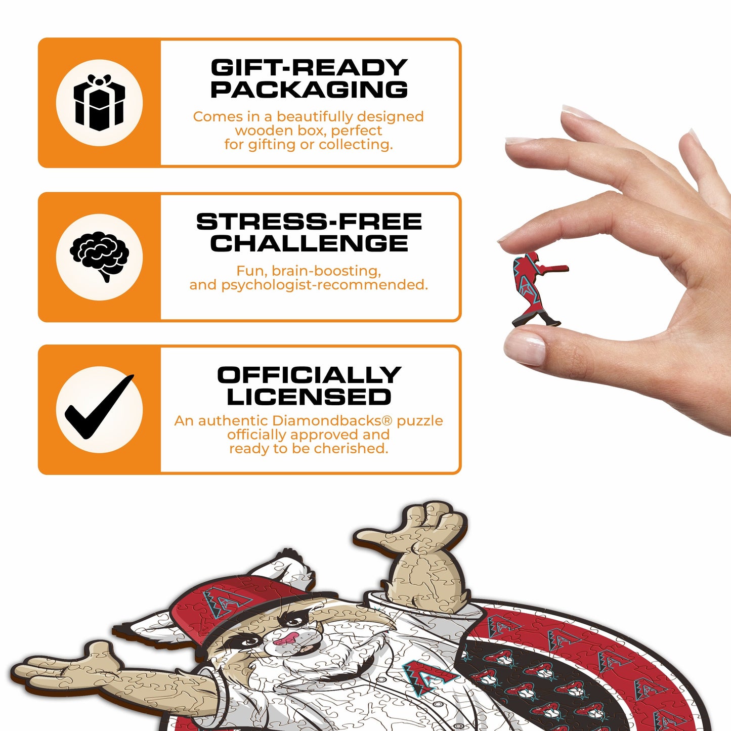 Arizona Diamondbacks™ Mascot - Wooden Puzzle