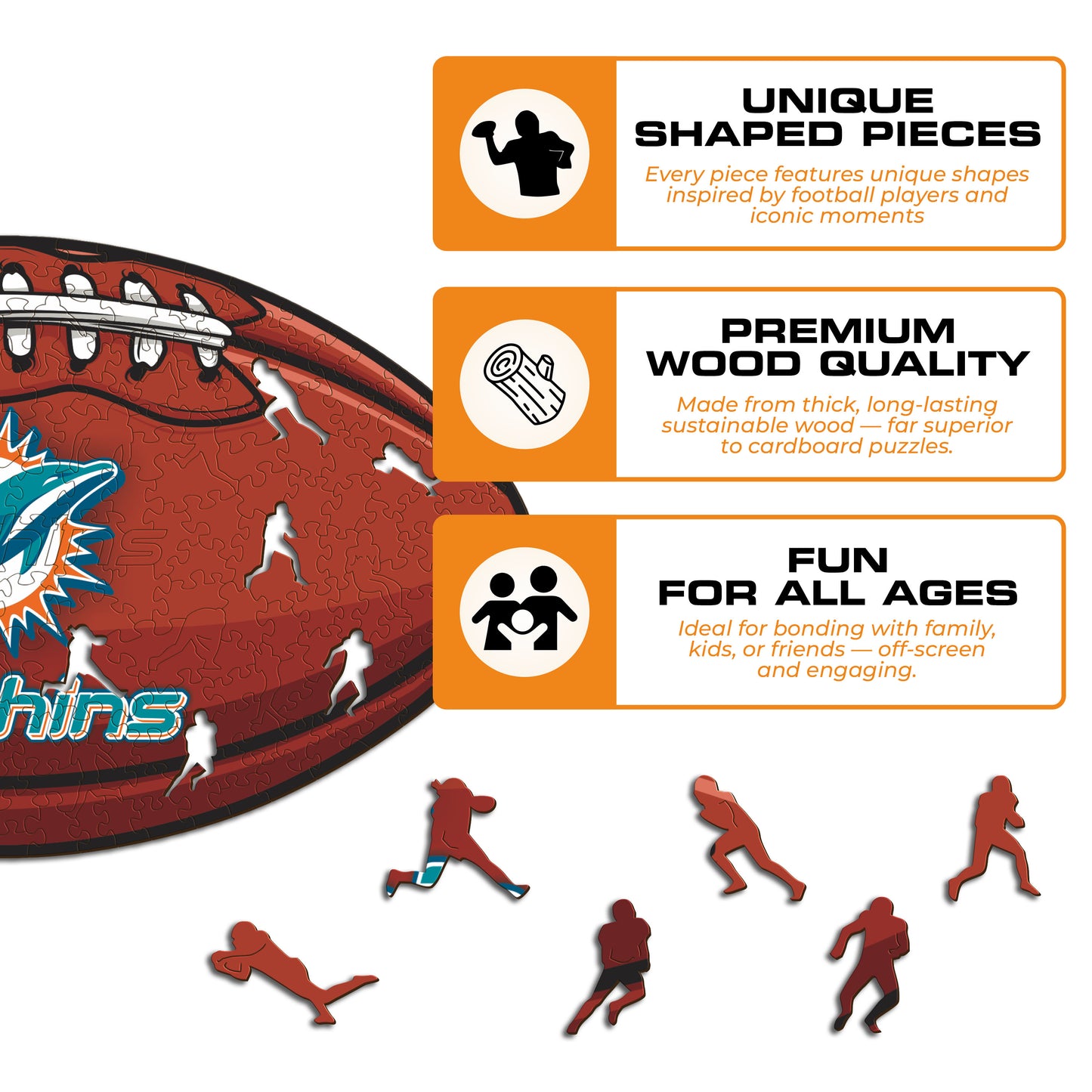 Miami Dolphins™ - Wooden Puzzle
