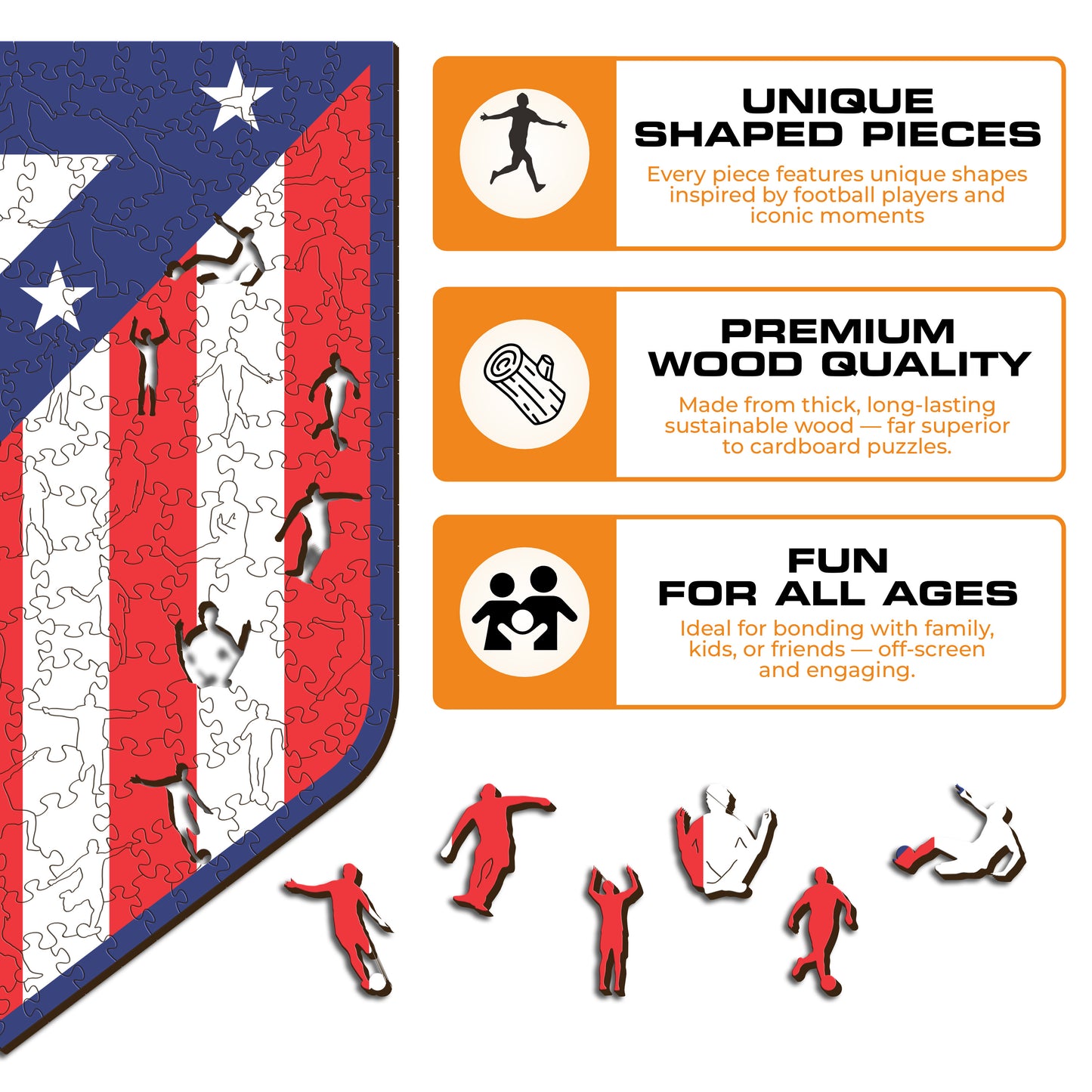 Atlético de Madrid® Crest - Wooden Puzzle