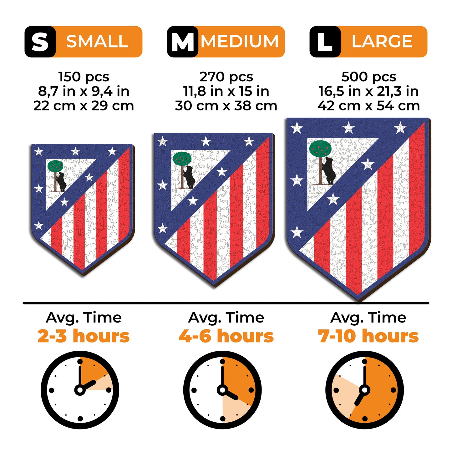 Atlético de Madrid® Crest - Wooden Puzzle