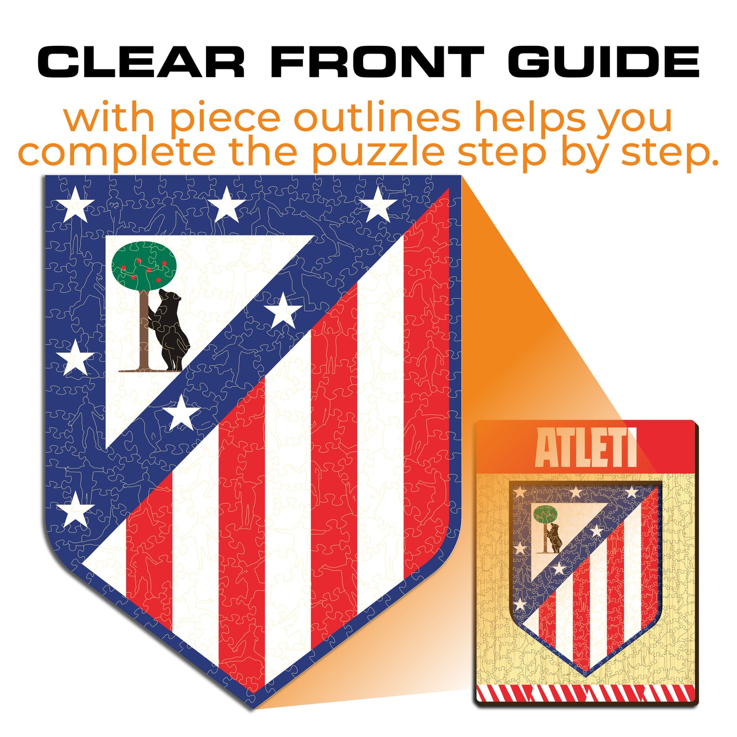 Atlético de Madrid® Crest - Wooden Puzzle