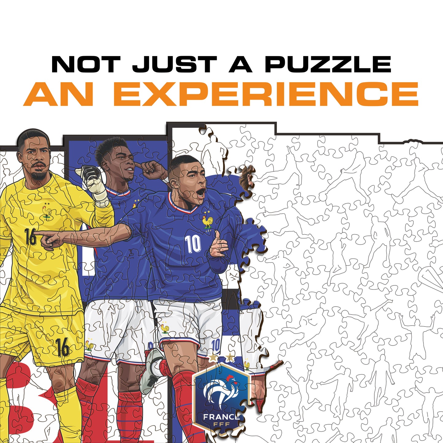 France National Team® 6 Players - Wooden Puzzle