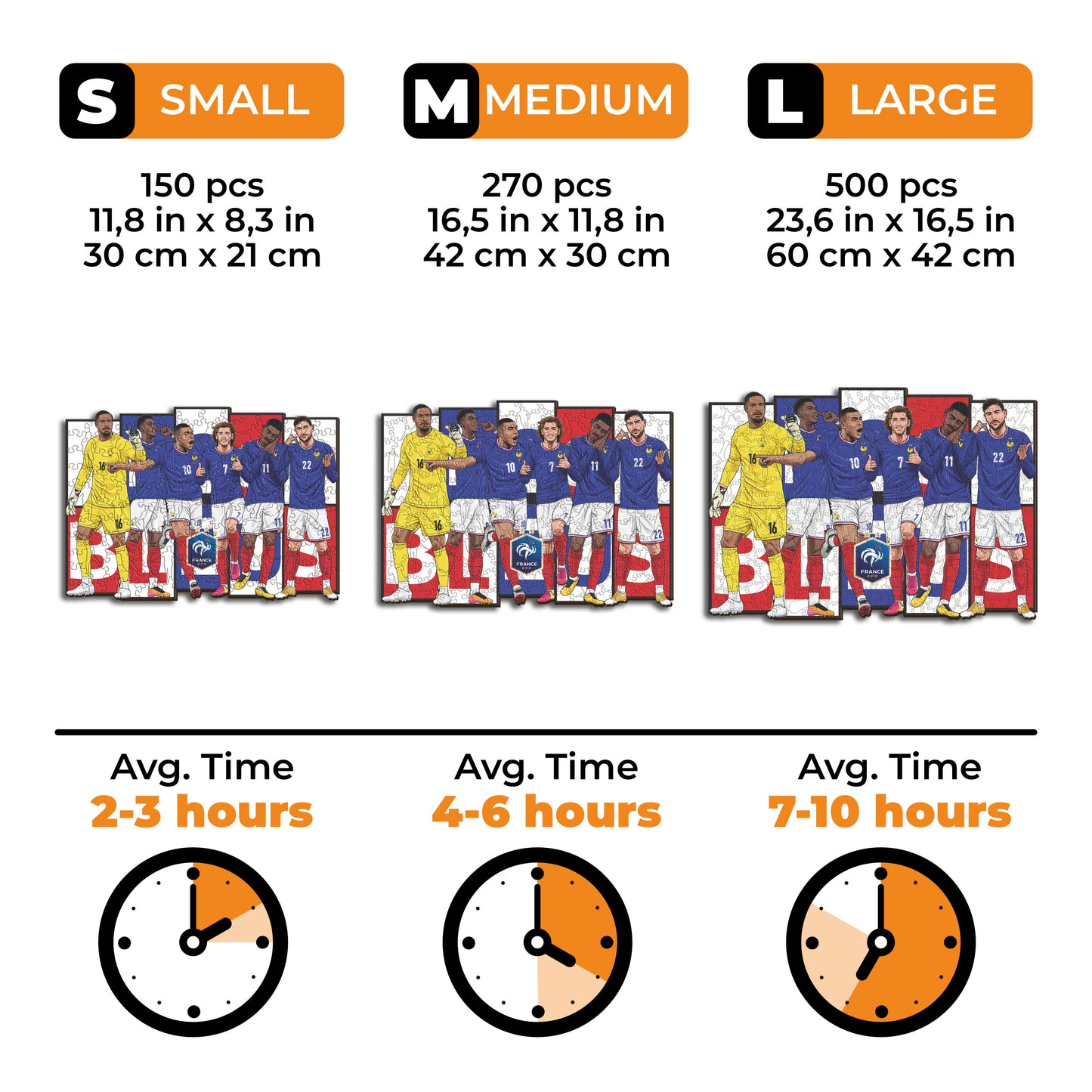 France National Team® 6 Players - Wooden Puzzle