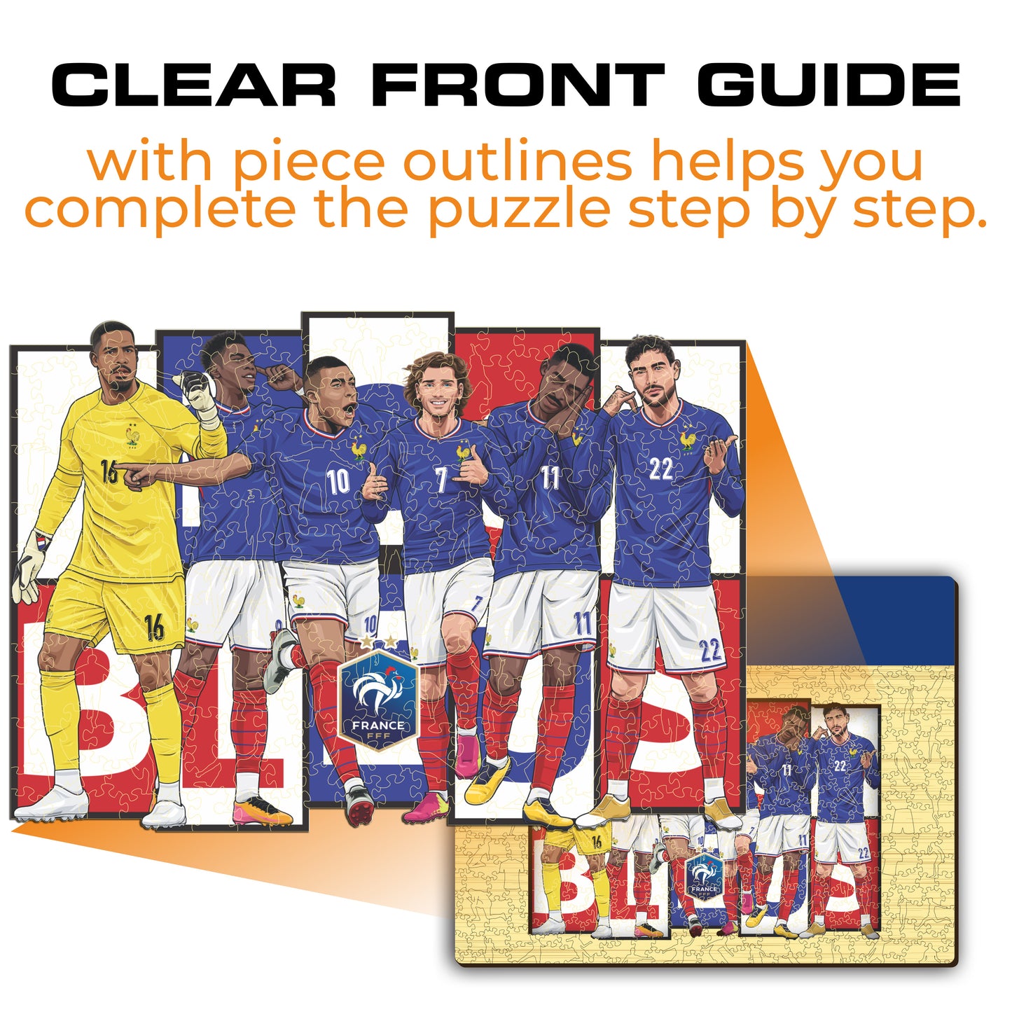 France National Team® 6 Players - Wooden Puzzle