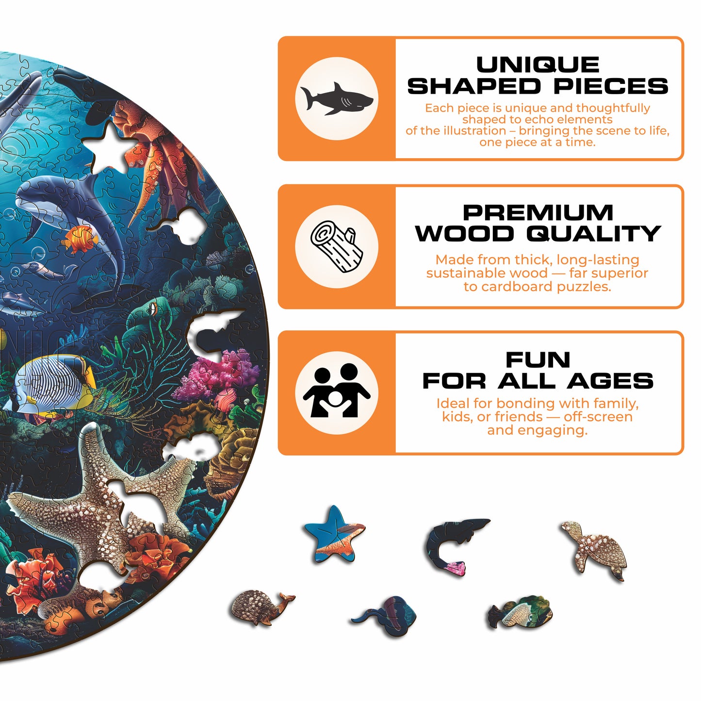 Sea Animals - Wooden Puzzle