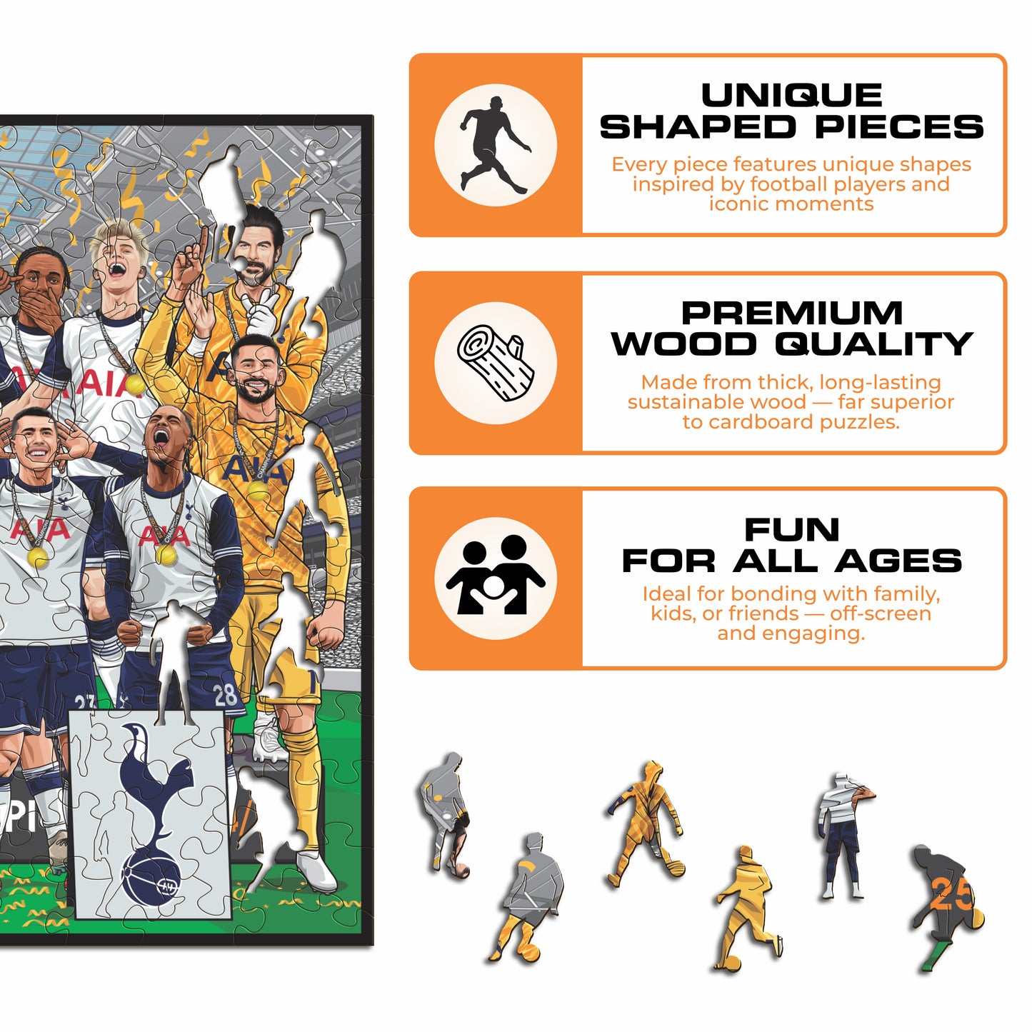 Tottenham Hotspur FC® 2024/25 Team "Europa League Winners" - Wooden Puzzle