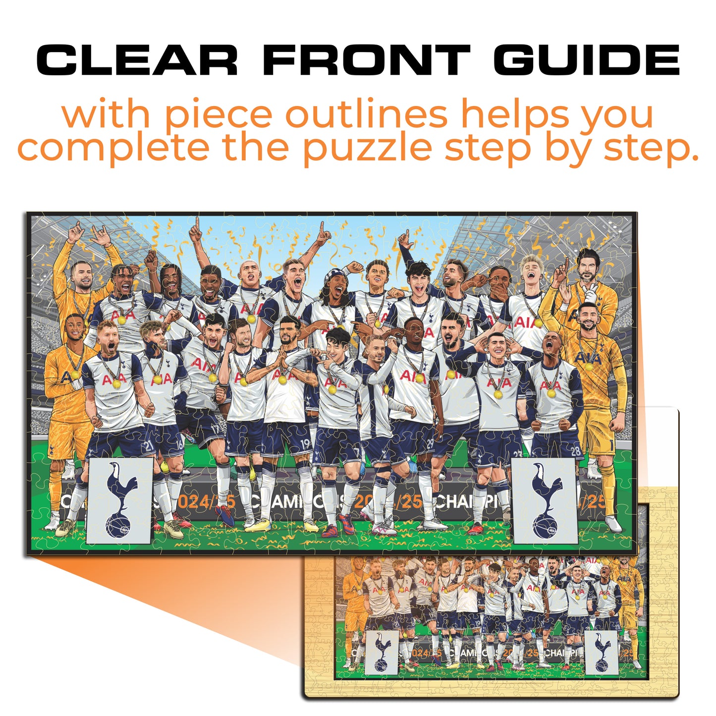 Tottenham Hotspur FC® 2024/25 Team "Europa League Winners" - Wooden Puzzle