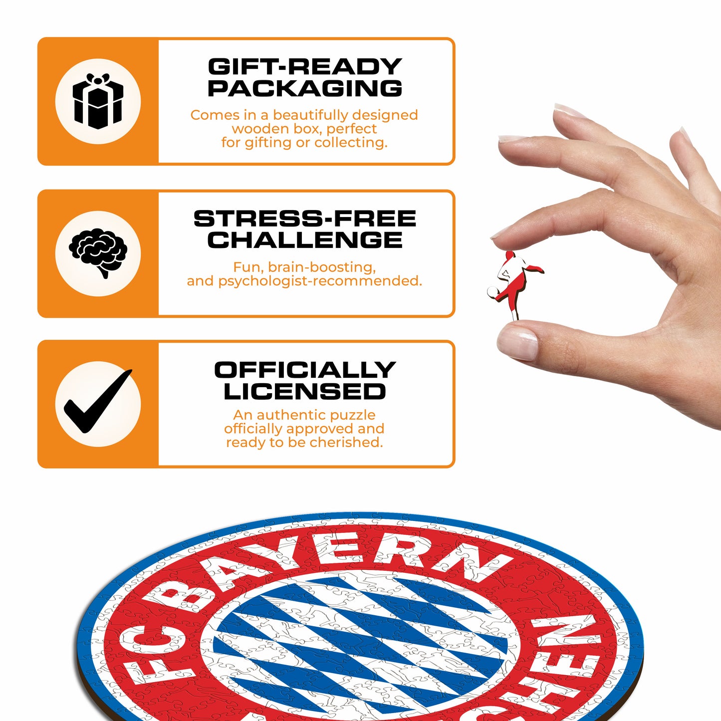 FC Bayern Munich® Crest - Wooden Puzzle
